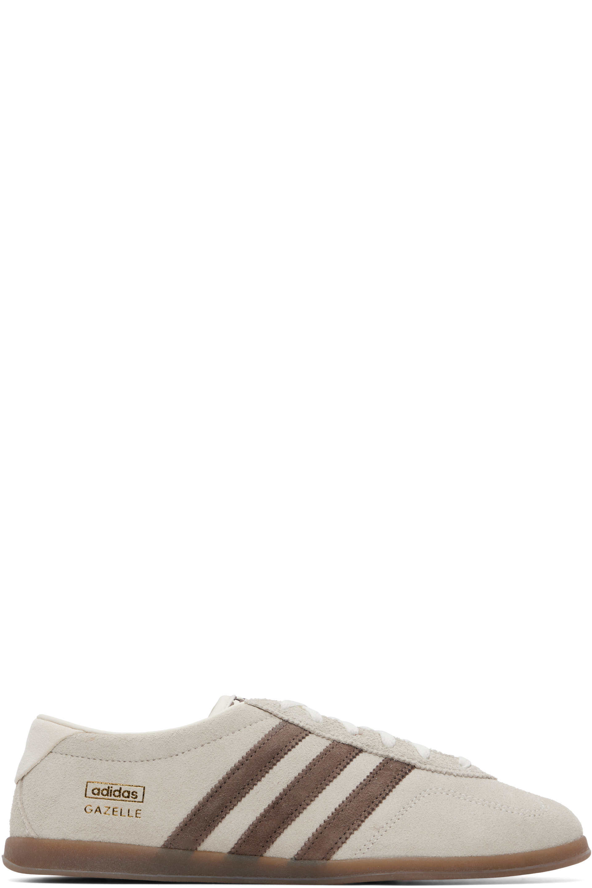 adidas Originals - Off-White & Taupe Gazelle Lo Pro W Sneakers
