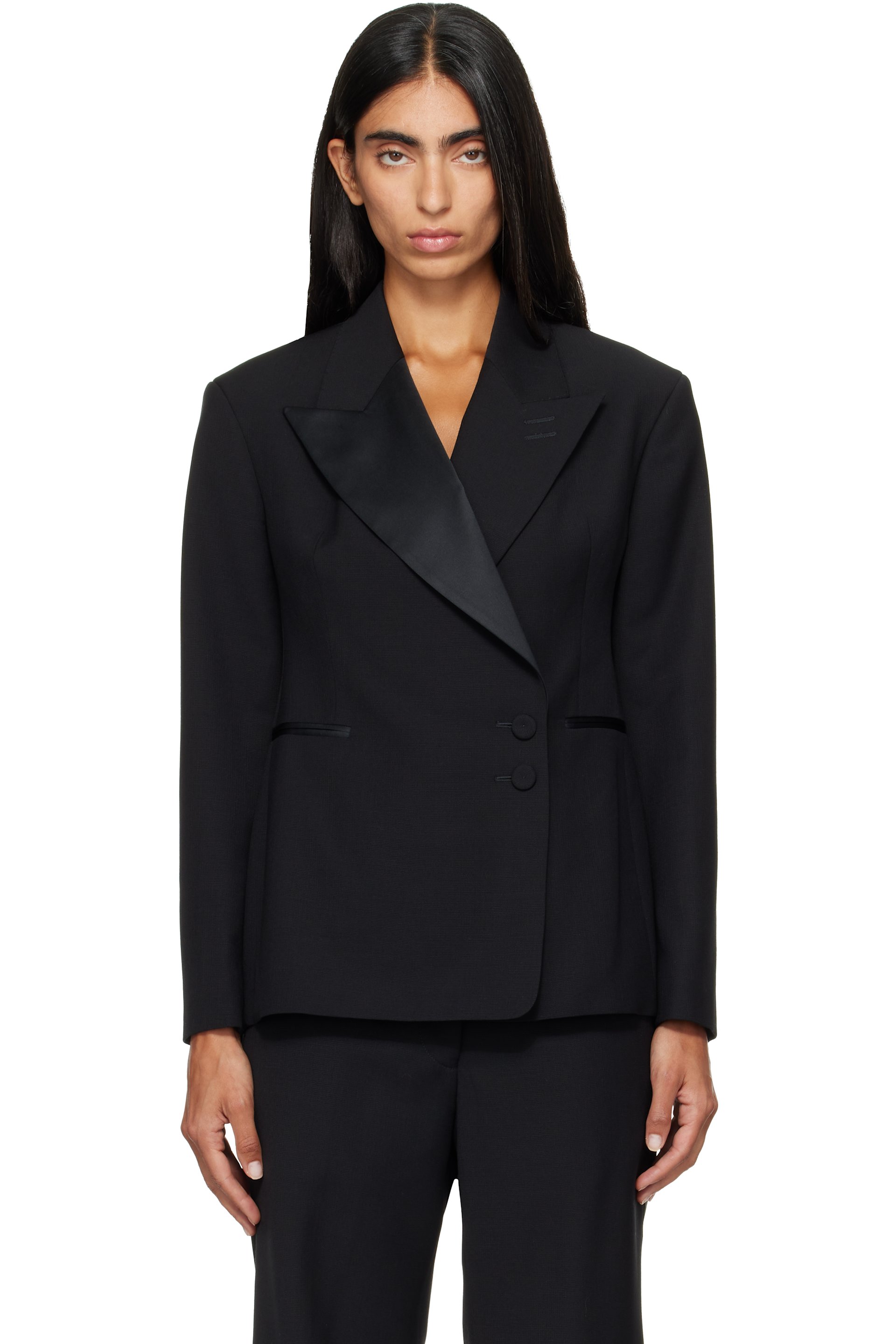 Wales Bonner - Black Gallery Tuxedo Blazer