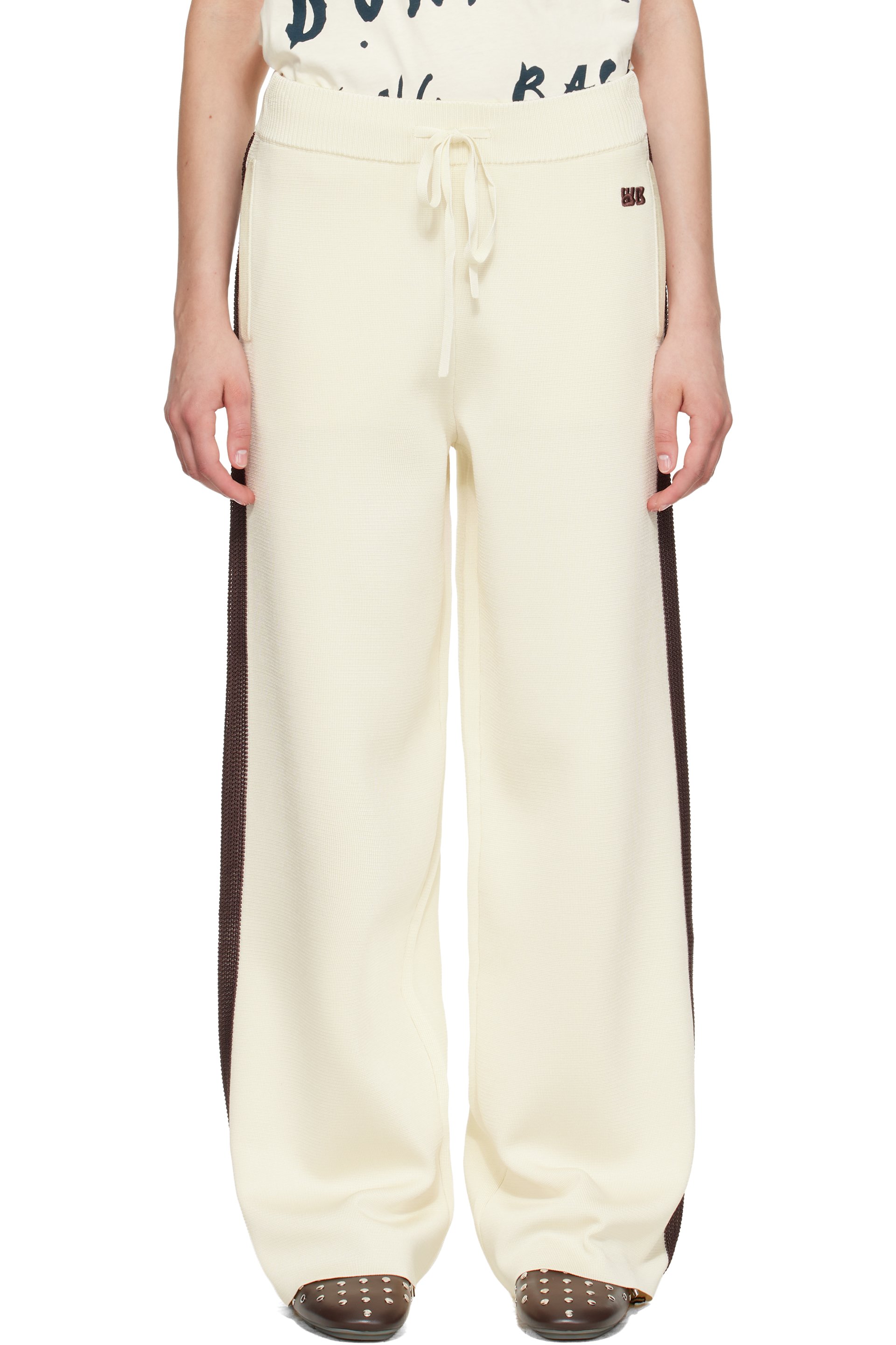 Wales Bonner - 灰白色 Tide Viscose Poly Knit 长裤