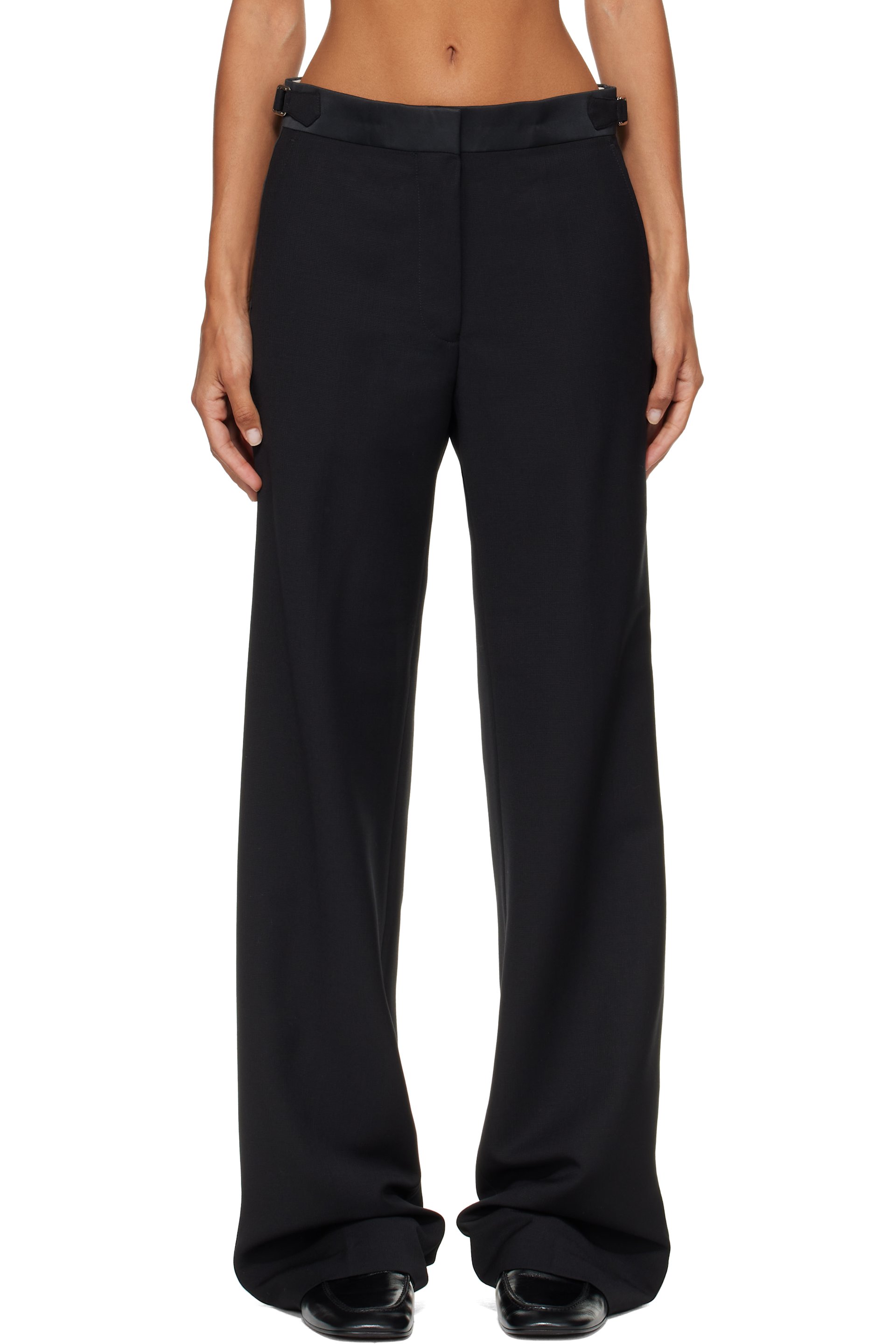 Wales Bonner - Black Gallery Tuxedo Trousers