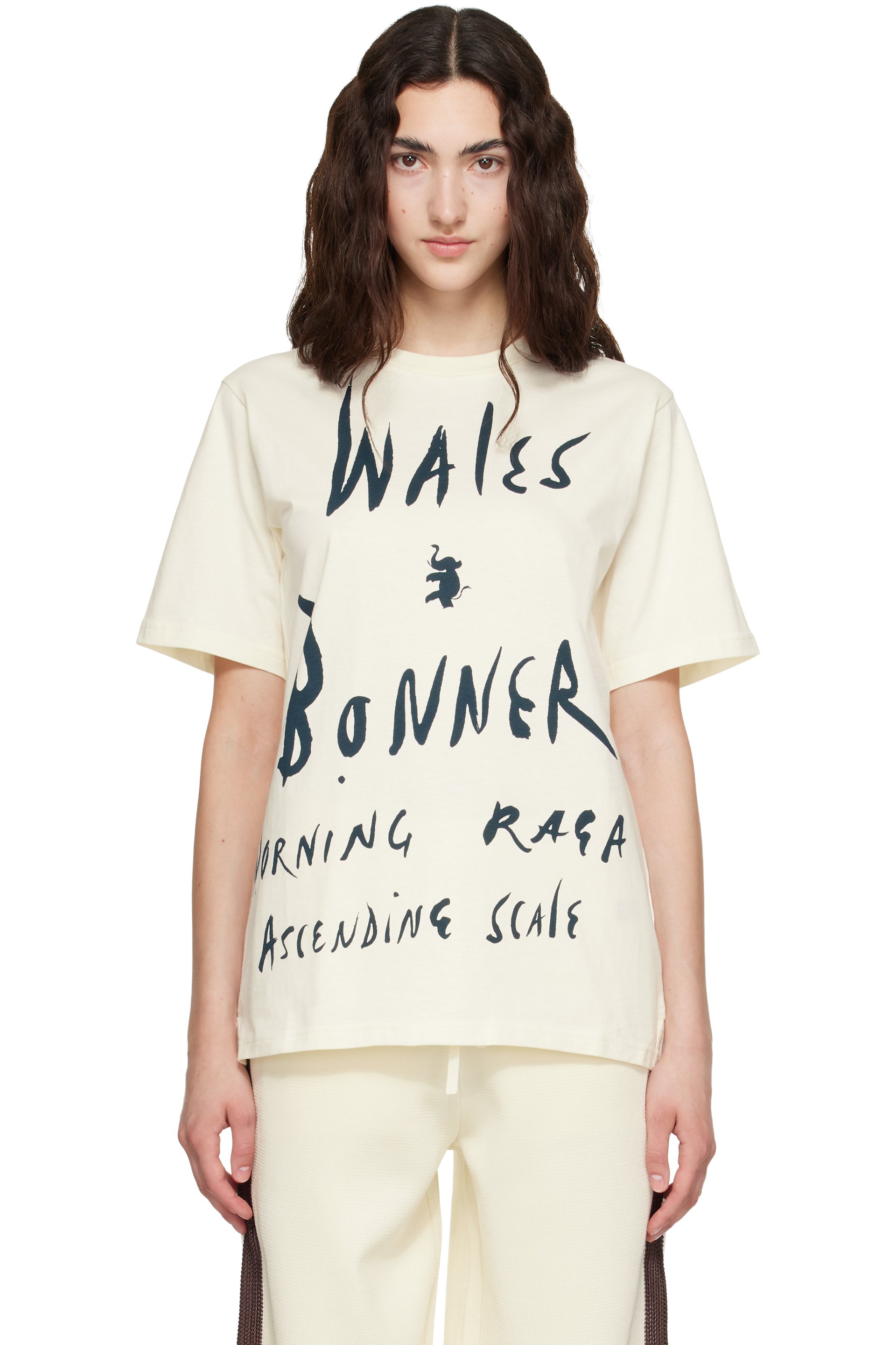 Wales Bonner - Off-White Cotton Jersey Raga T-shirt