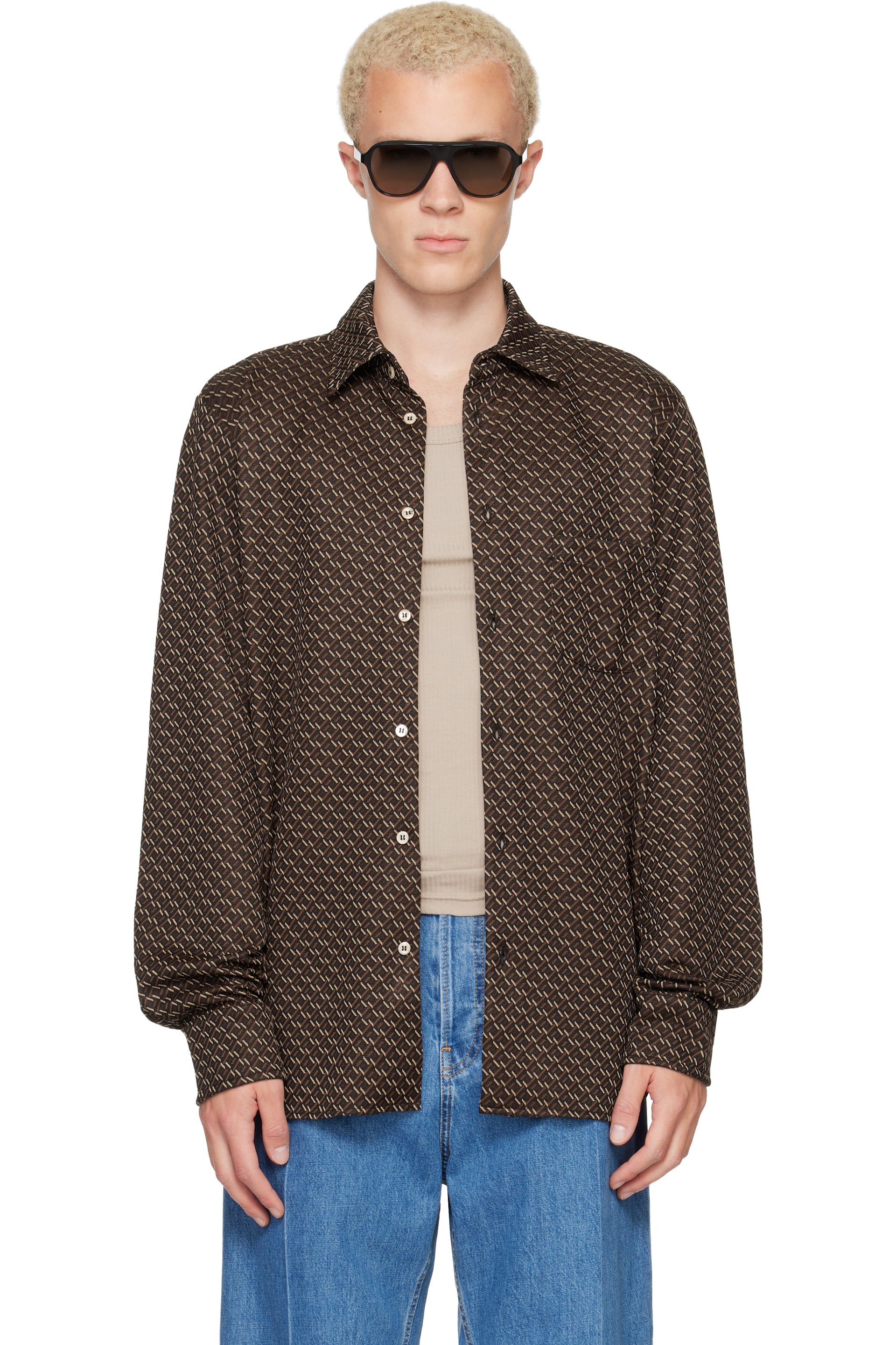 Wales Bonner - Brown Doshi Shirt