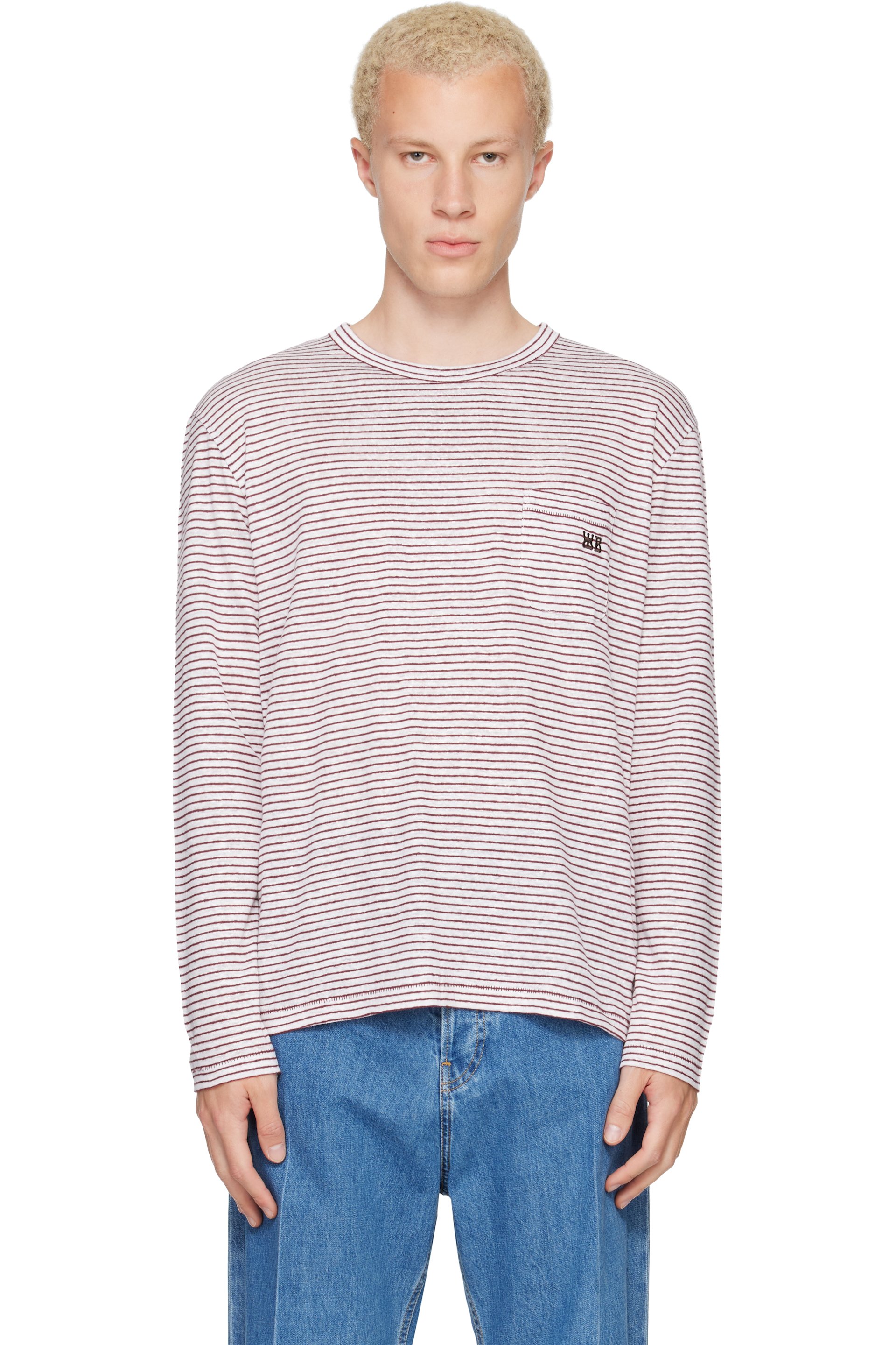 Wales Bonner - White & Red Hour T-shirt