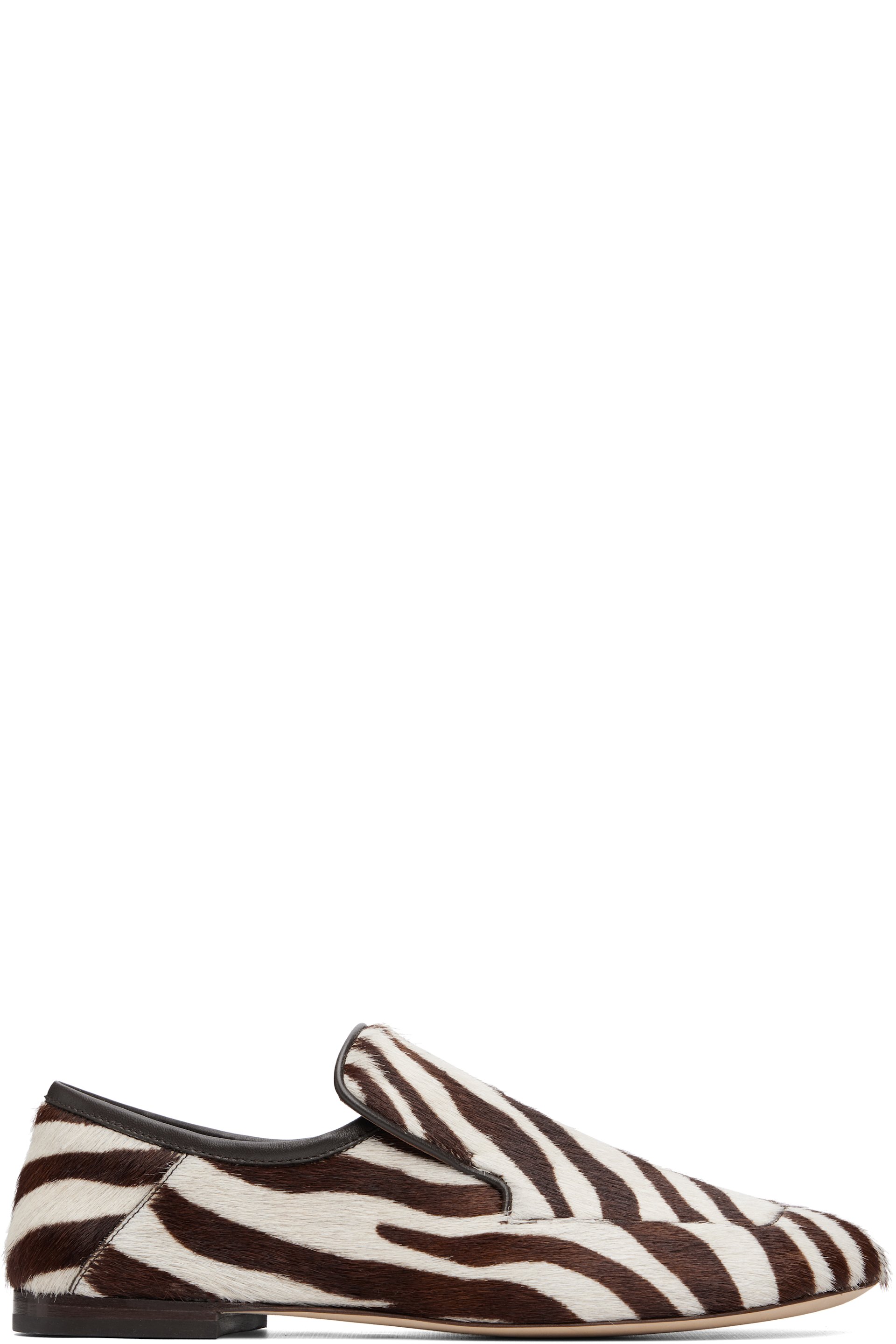 Wales Bonner - White & Burgundy Dakar Loafers