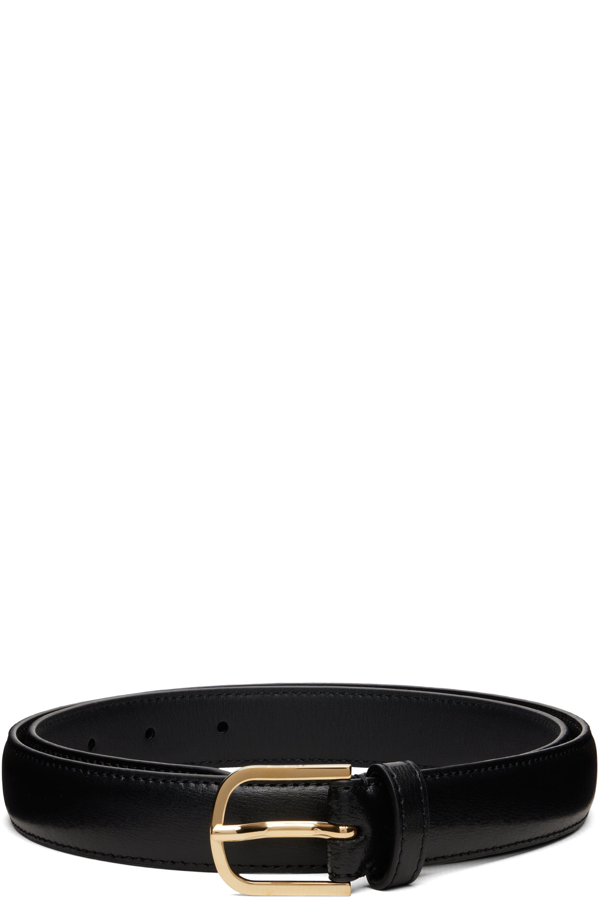 TOTEME - Black Slim Leather Belt