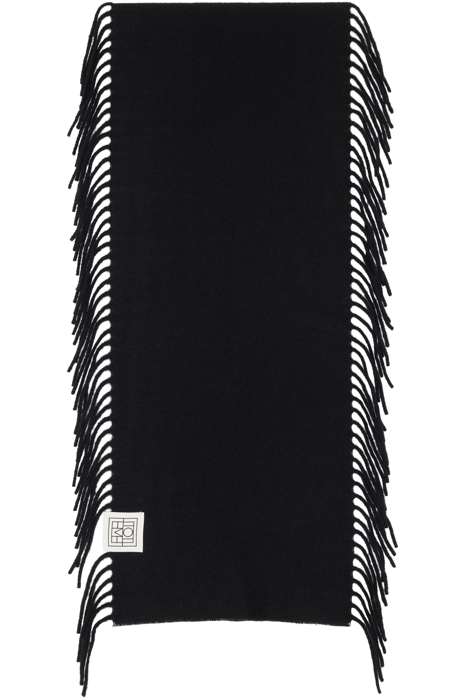 TOTEME - Black Cashmere Tassel Scarf