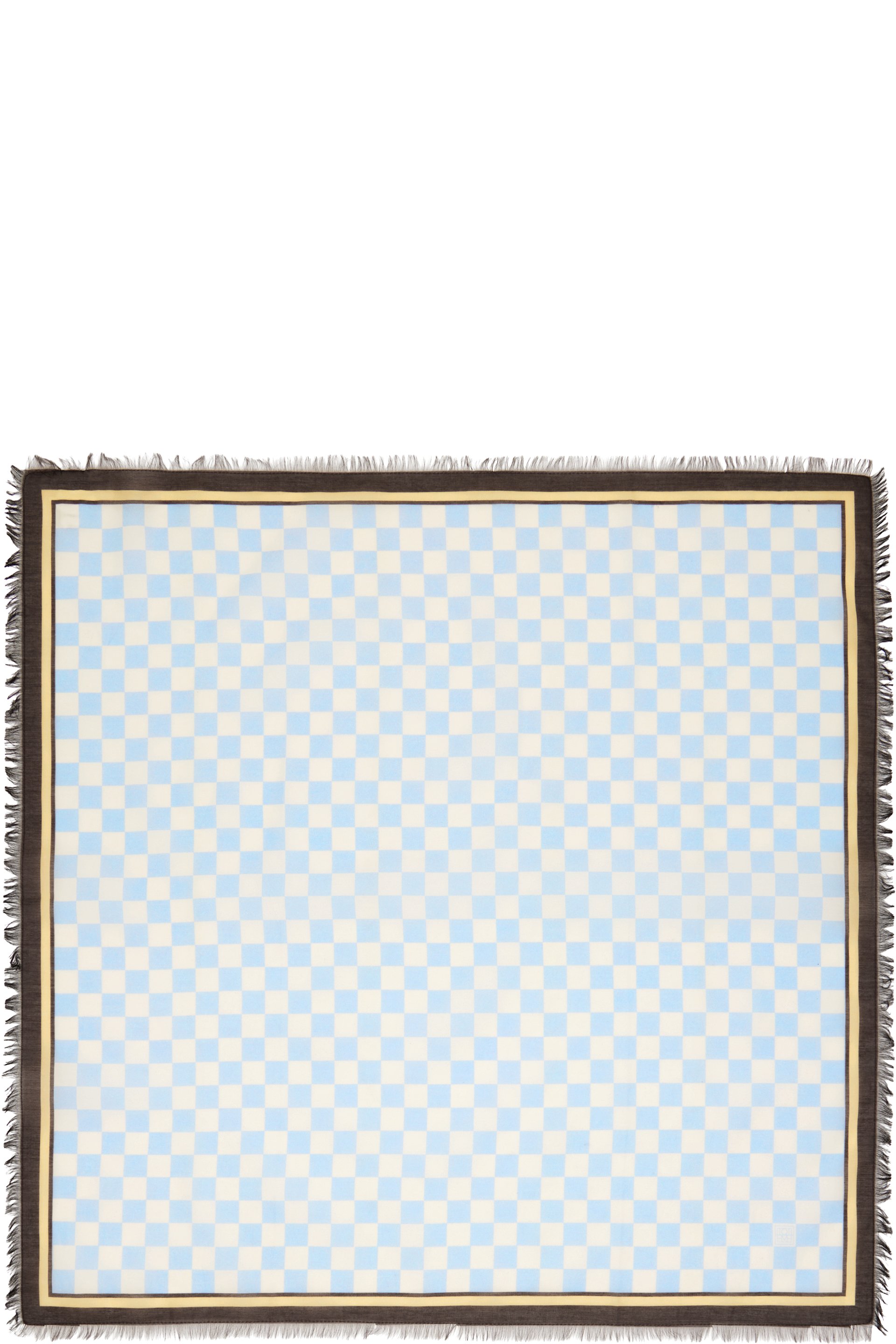 TOTEME - Blue & Off-White Cotton Silk Scarf