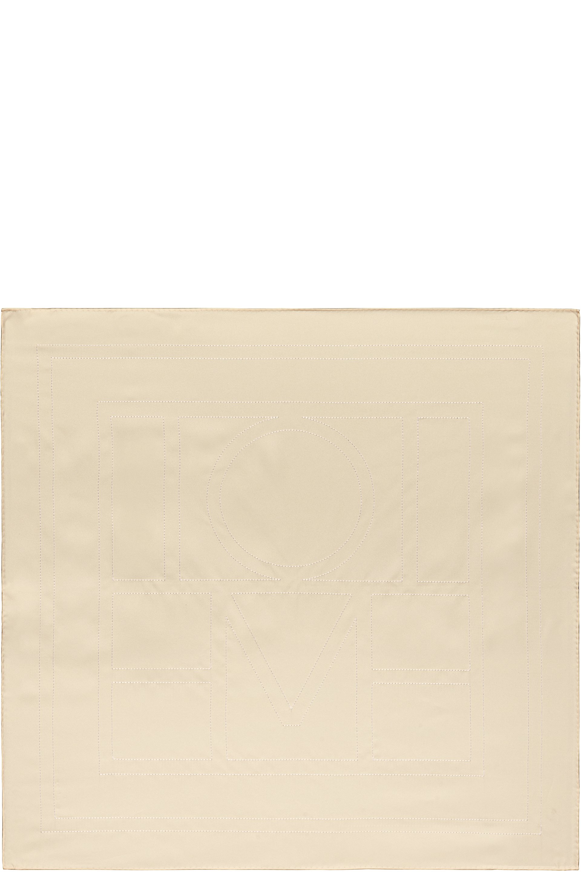 TOTEME - Off-White Embroidered Monogram Silk Scarf