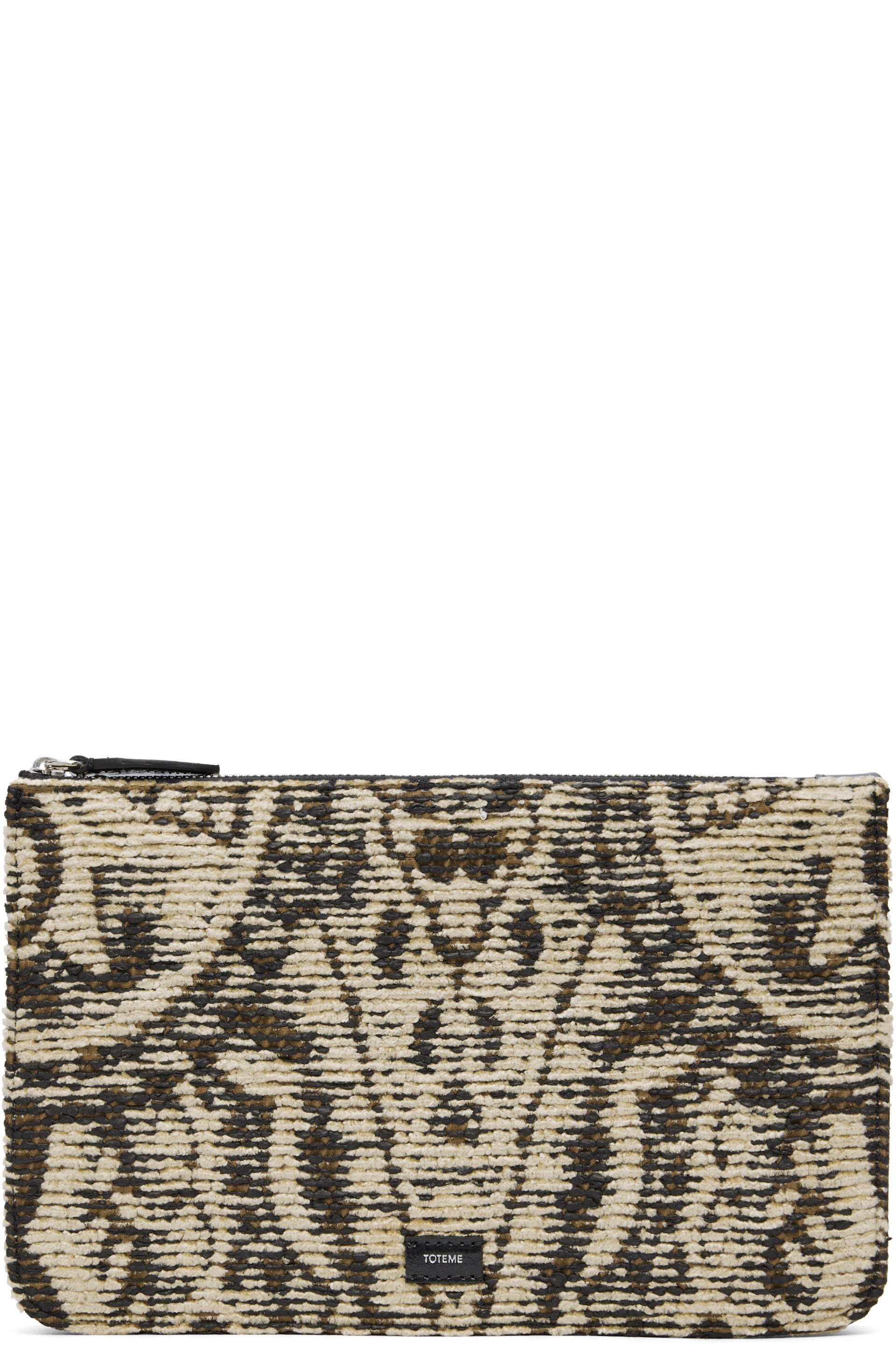 TOTEME - Beige & Black Threefold Paisley Clutch
