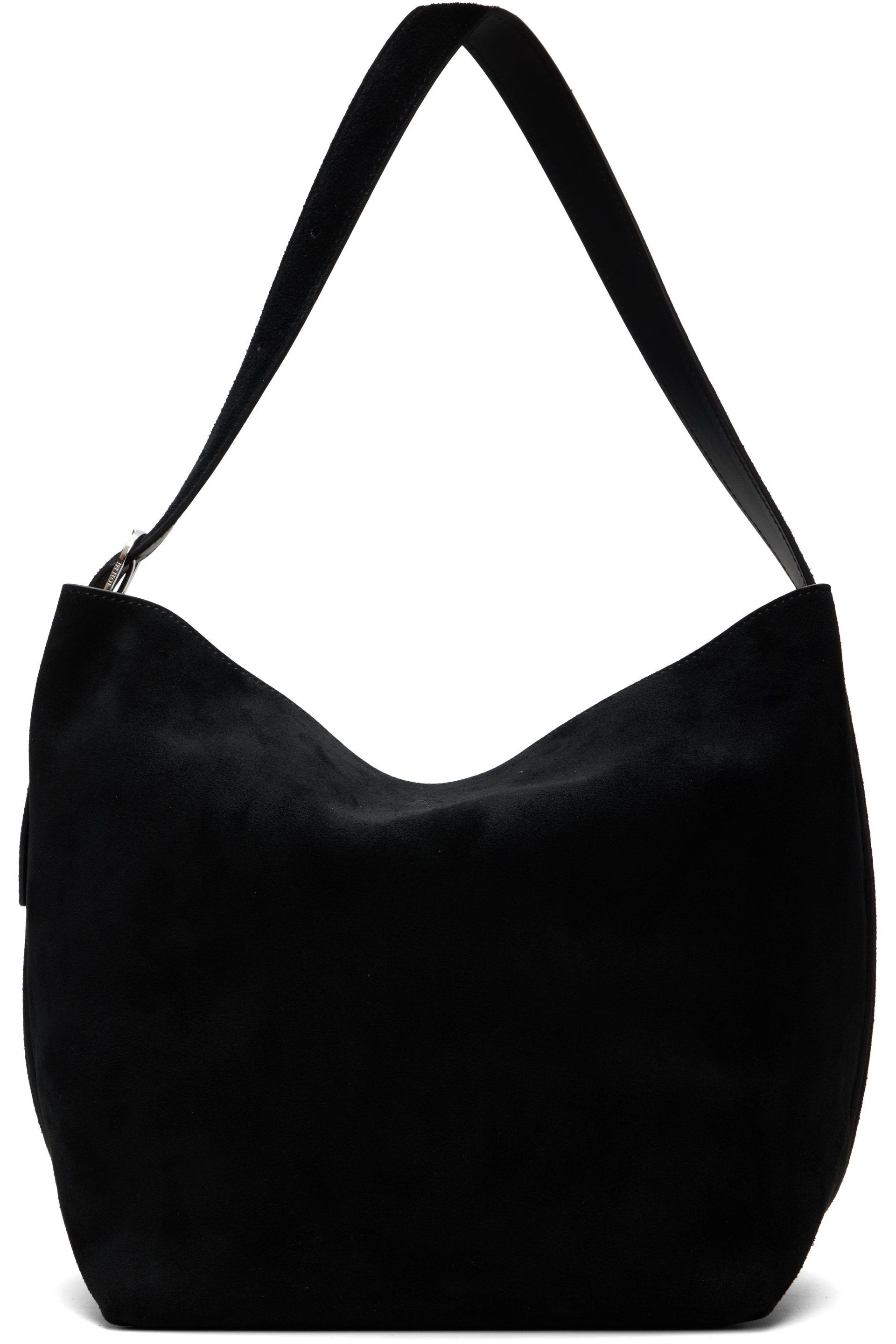 TOTEME - Black Belted Suede Medium Tote