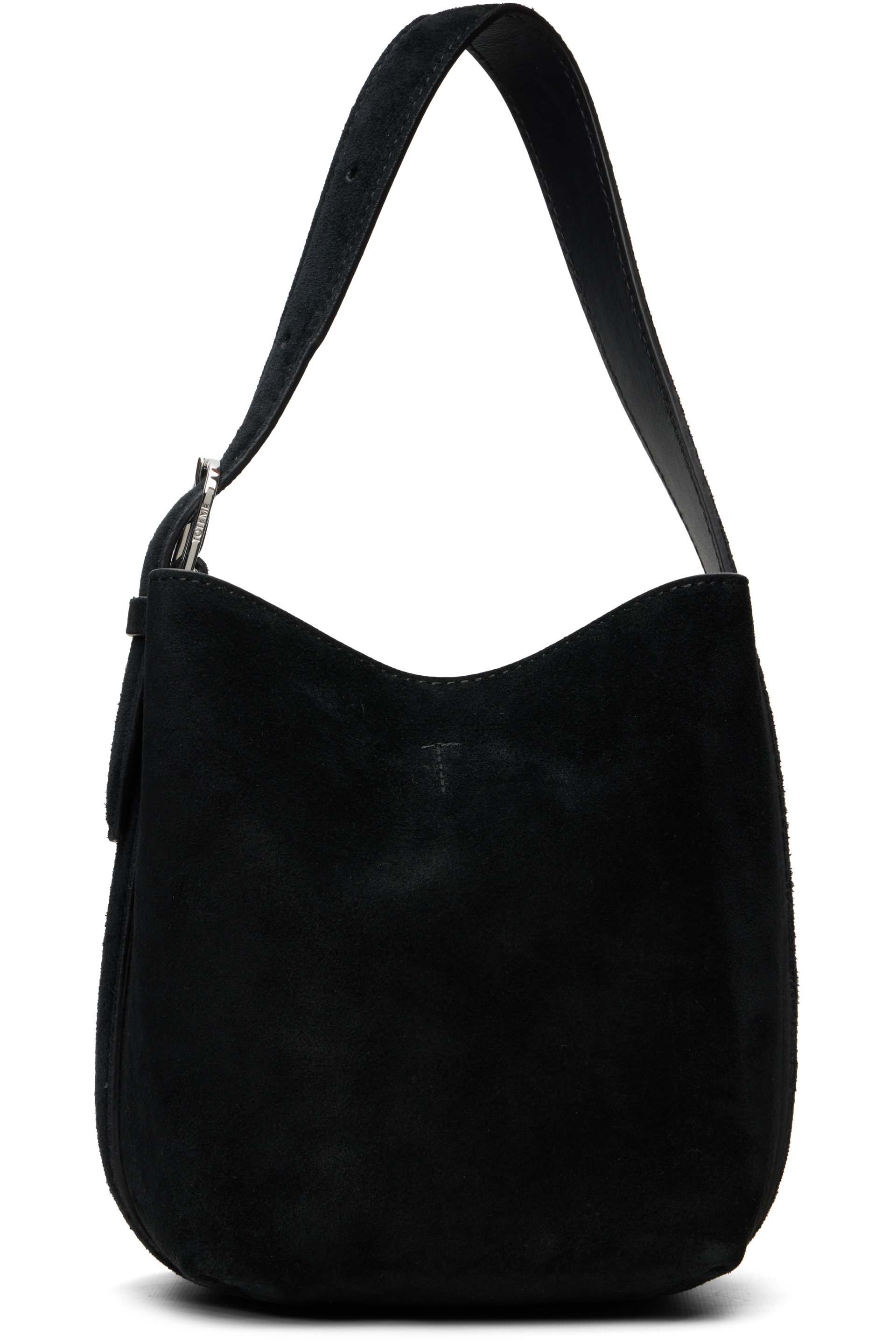 TOTEME - Black Small Belted Suede Tote