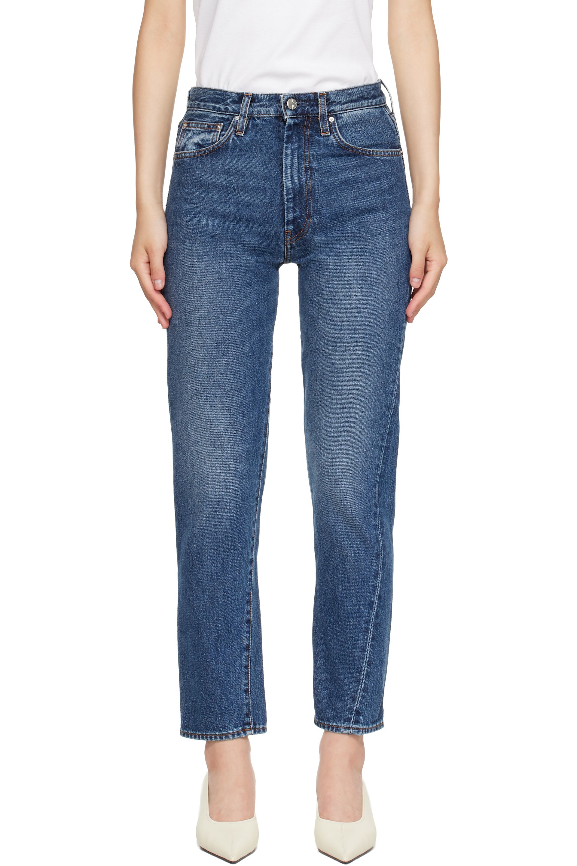 TOTEME - Blue Twisted Seam Jeans