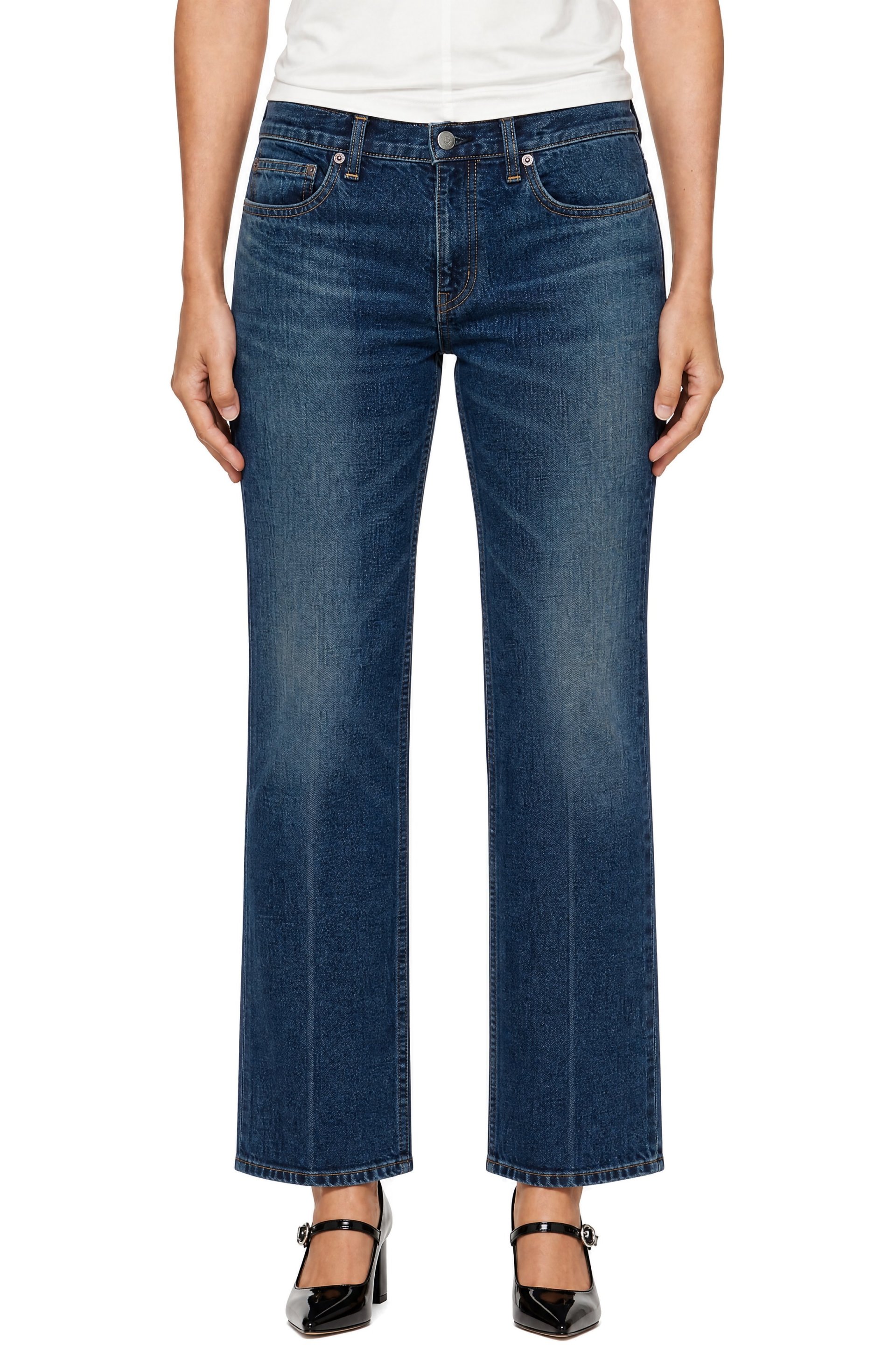 TOTEME - Blue Classic Slim Denim Full Length Jeans