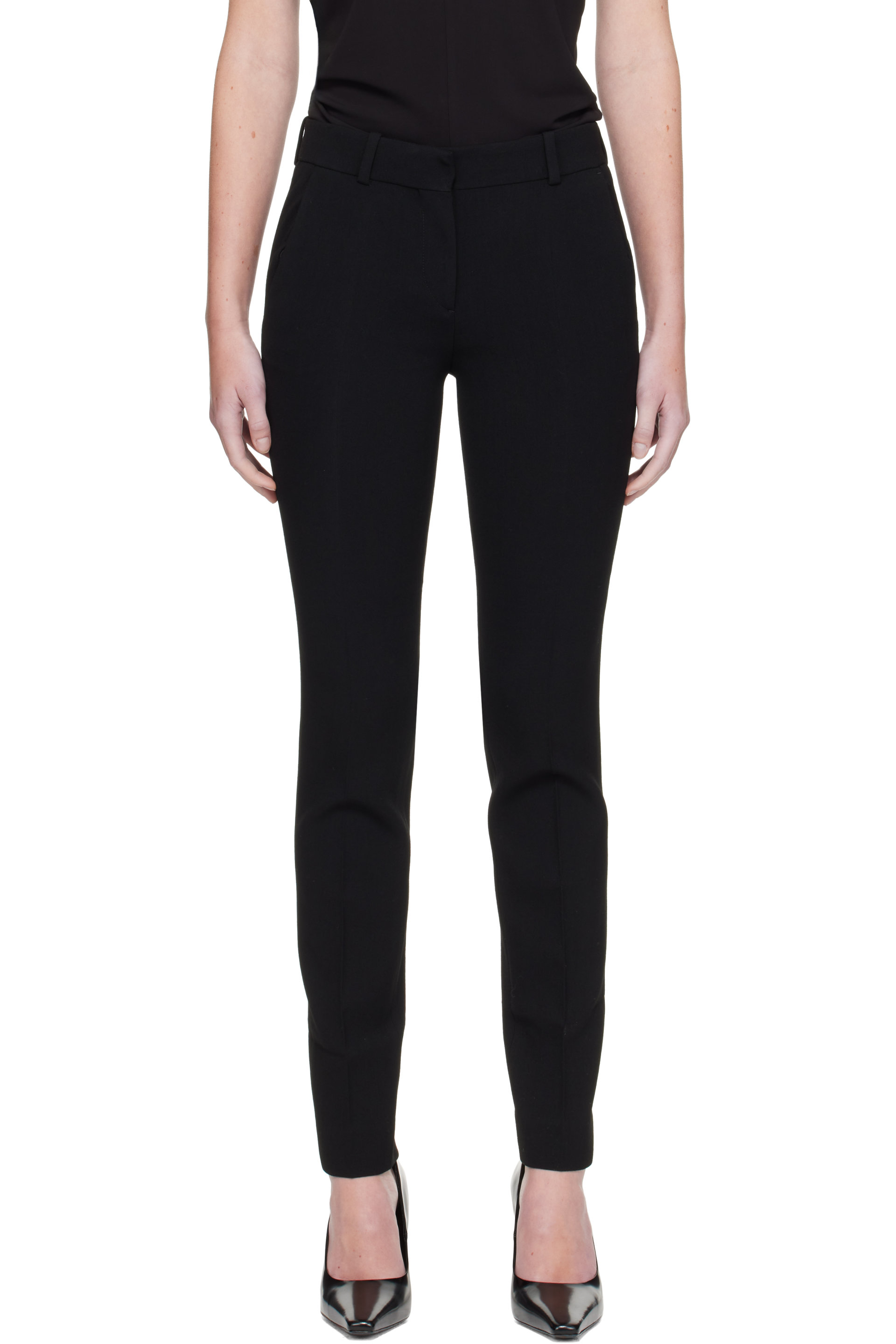 TOTEME - Black Low-Waist Slim Trousers