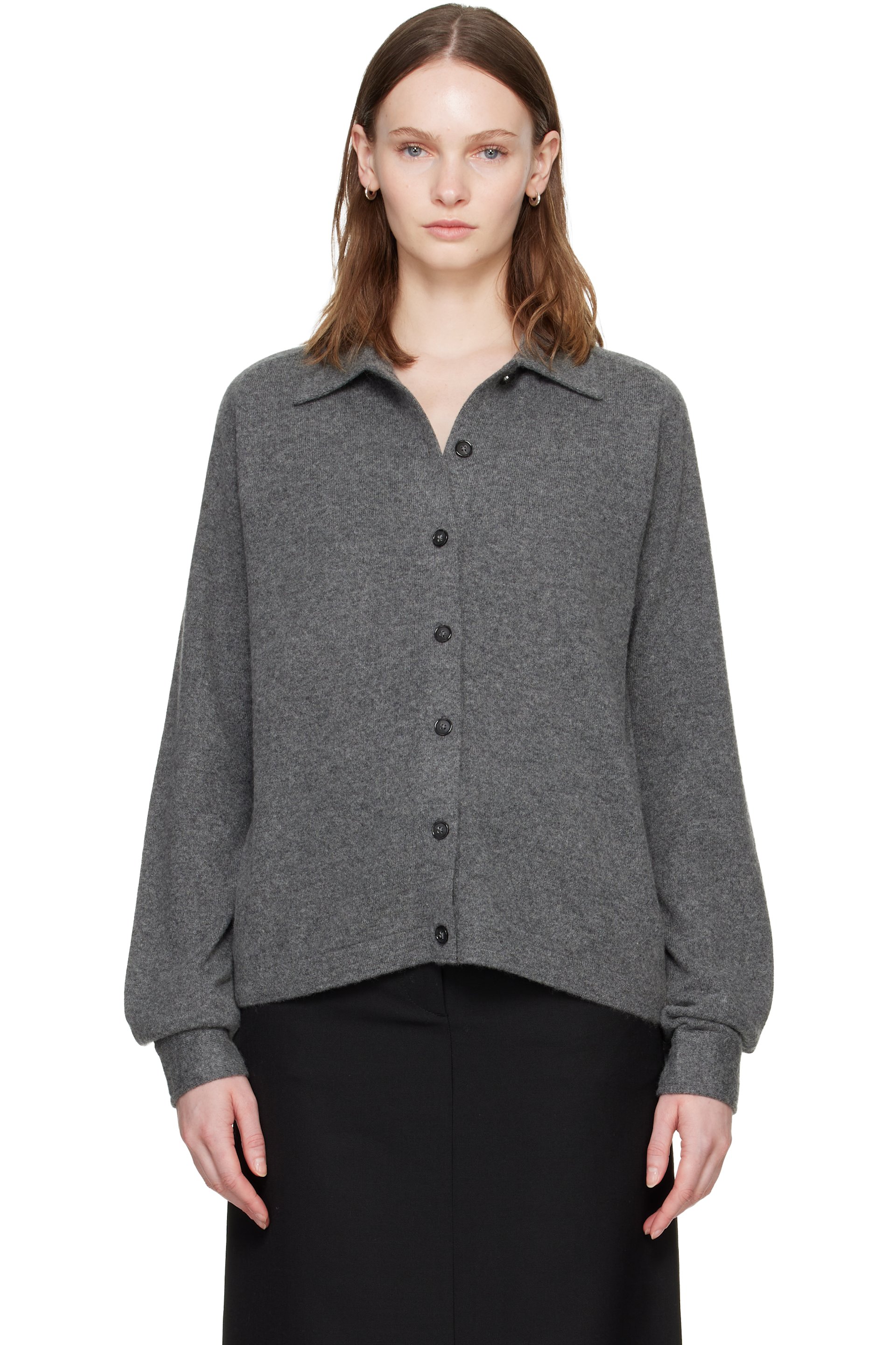 TOTEME - 灰色 Raglan-Sleeve Cashmere 开衫