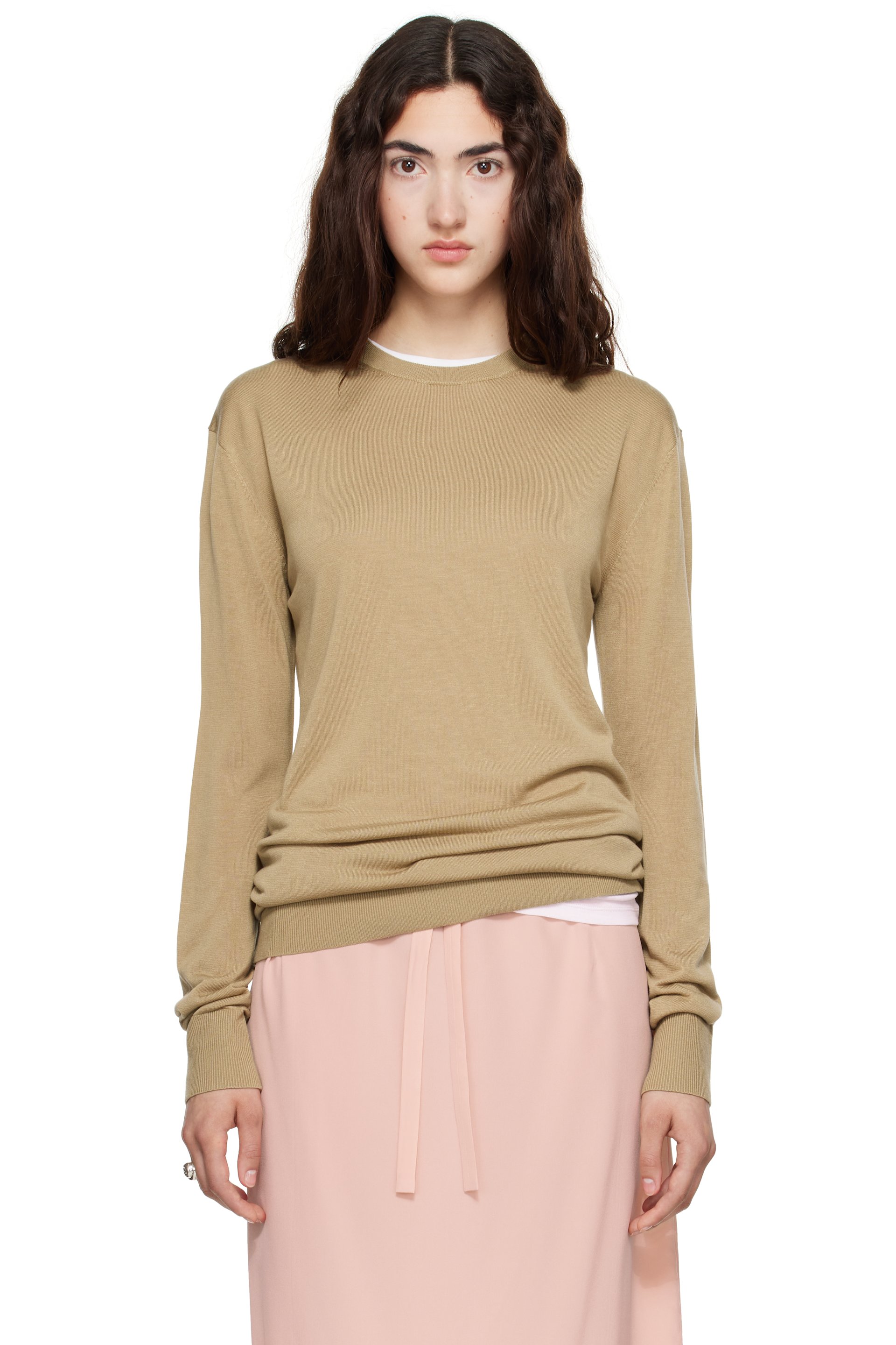 TOTEME - Pull beige en tricot