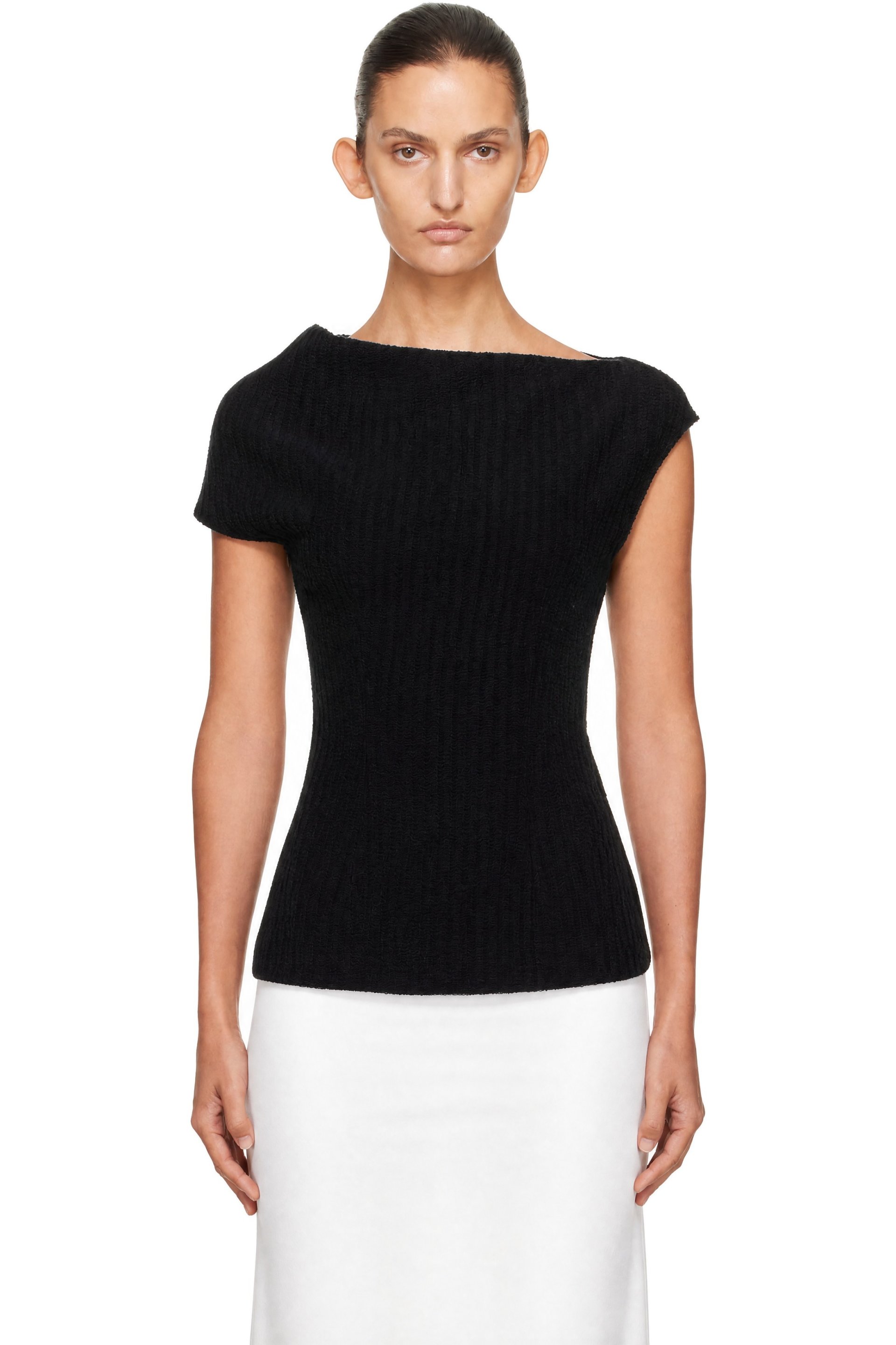 TOTEME - Black One-Shoulder Top