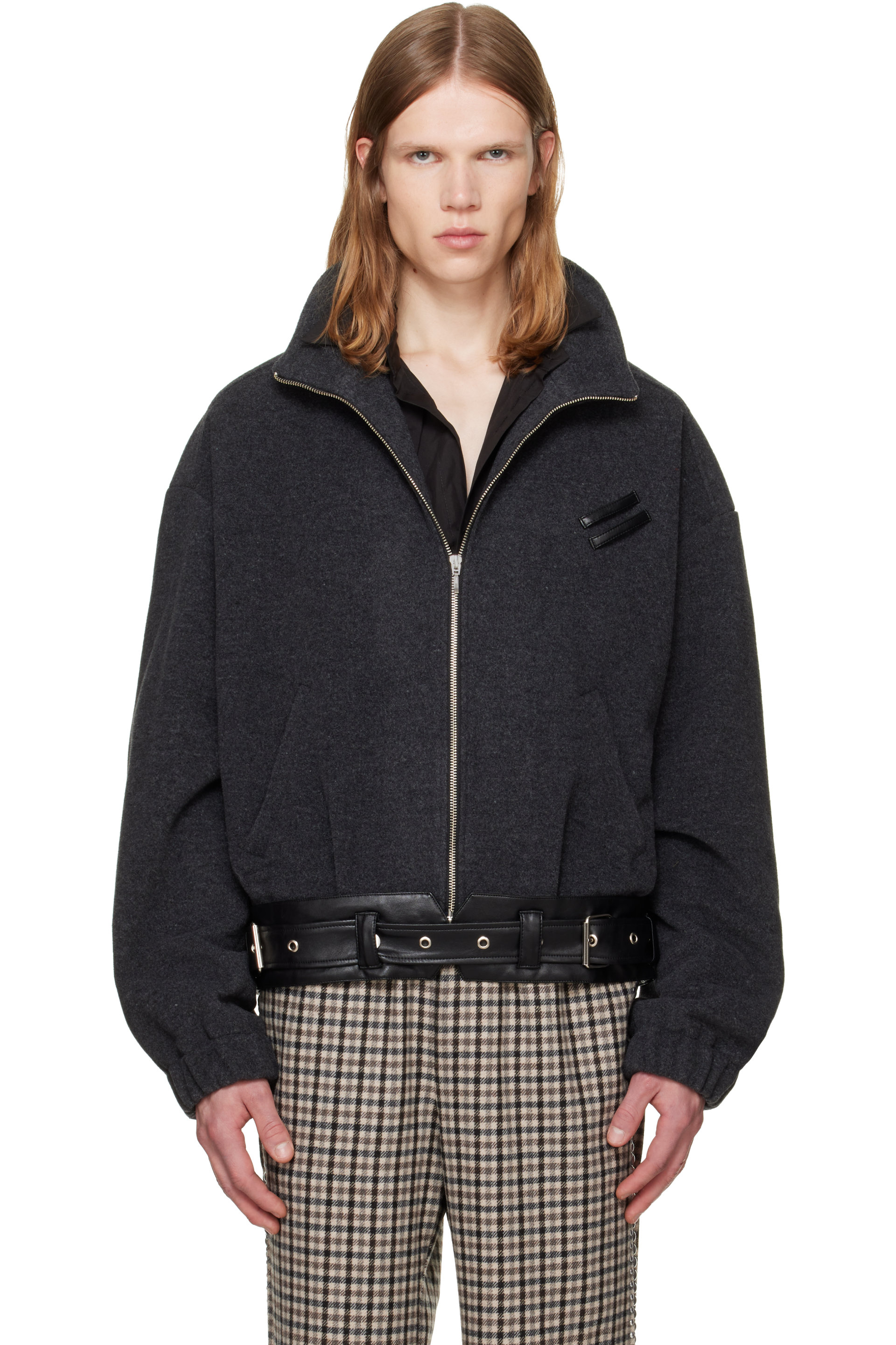 a.v. vattev - Black Alliance Belted Wool Jacket