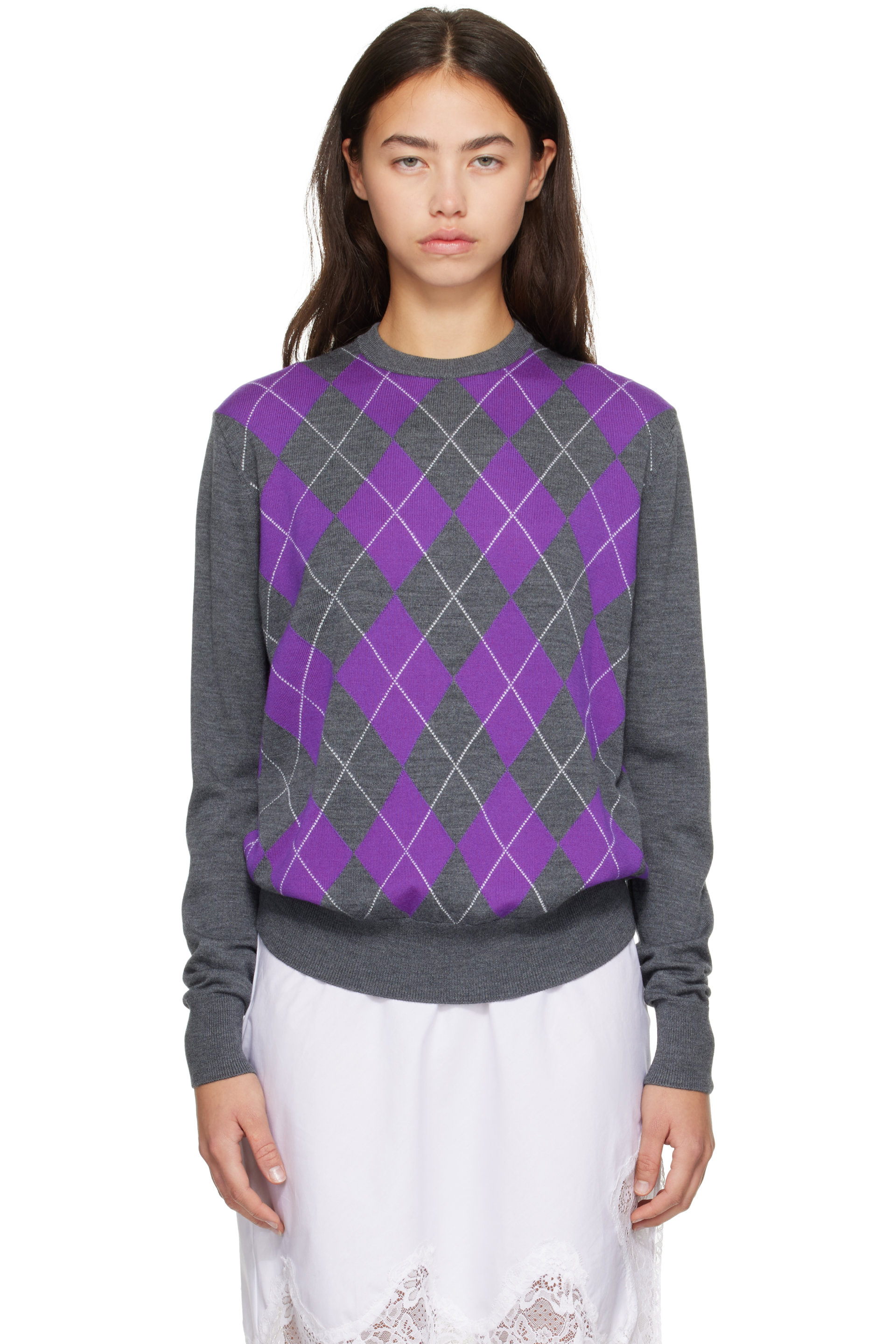 Gimaguas - Gray & Purple Angel Sweater