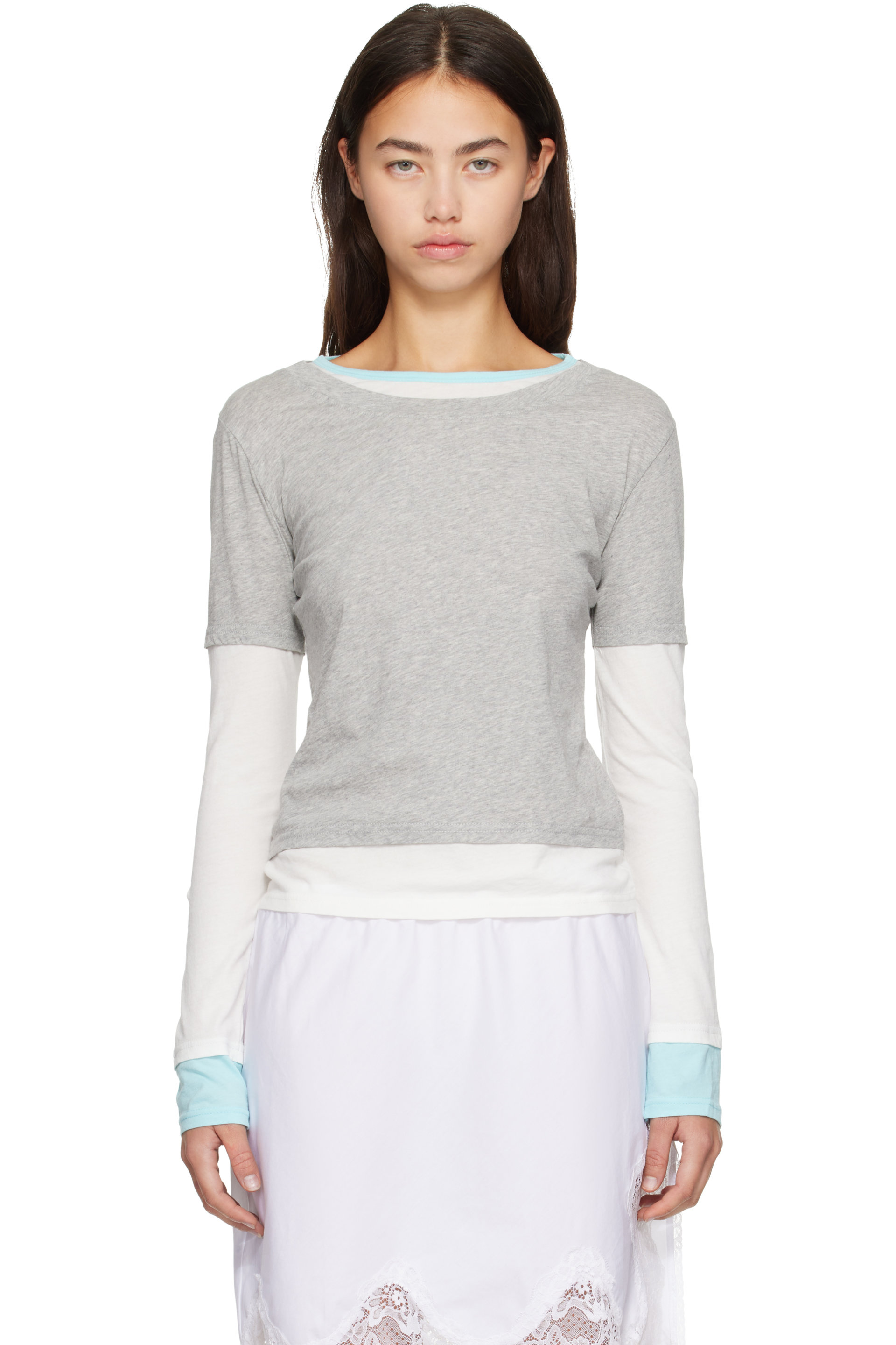 Gimaguas - Gray & White Triple T-shirt