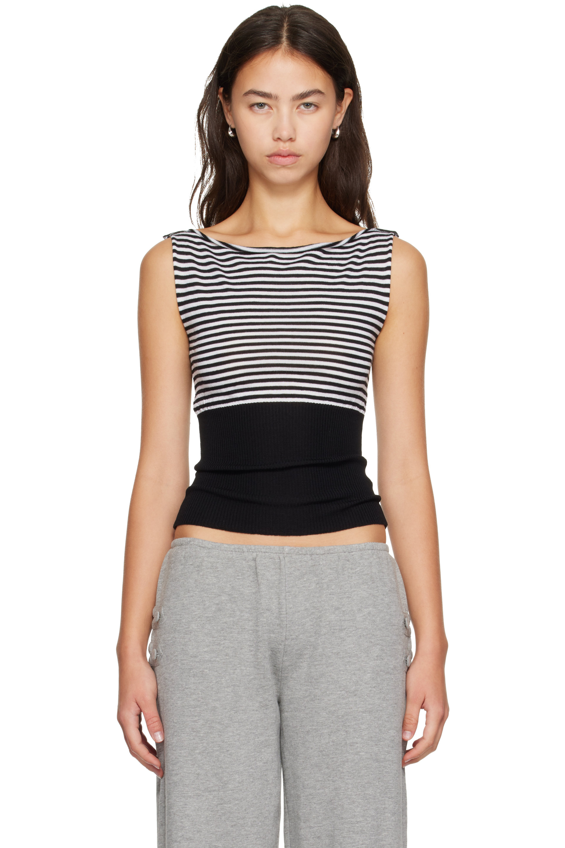 Gimaguas - Black & White Otto Stripes Tank Top