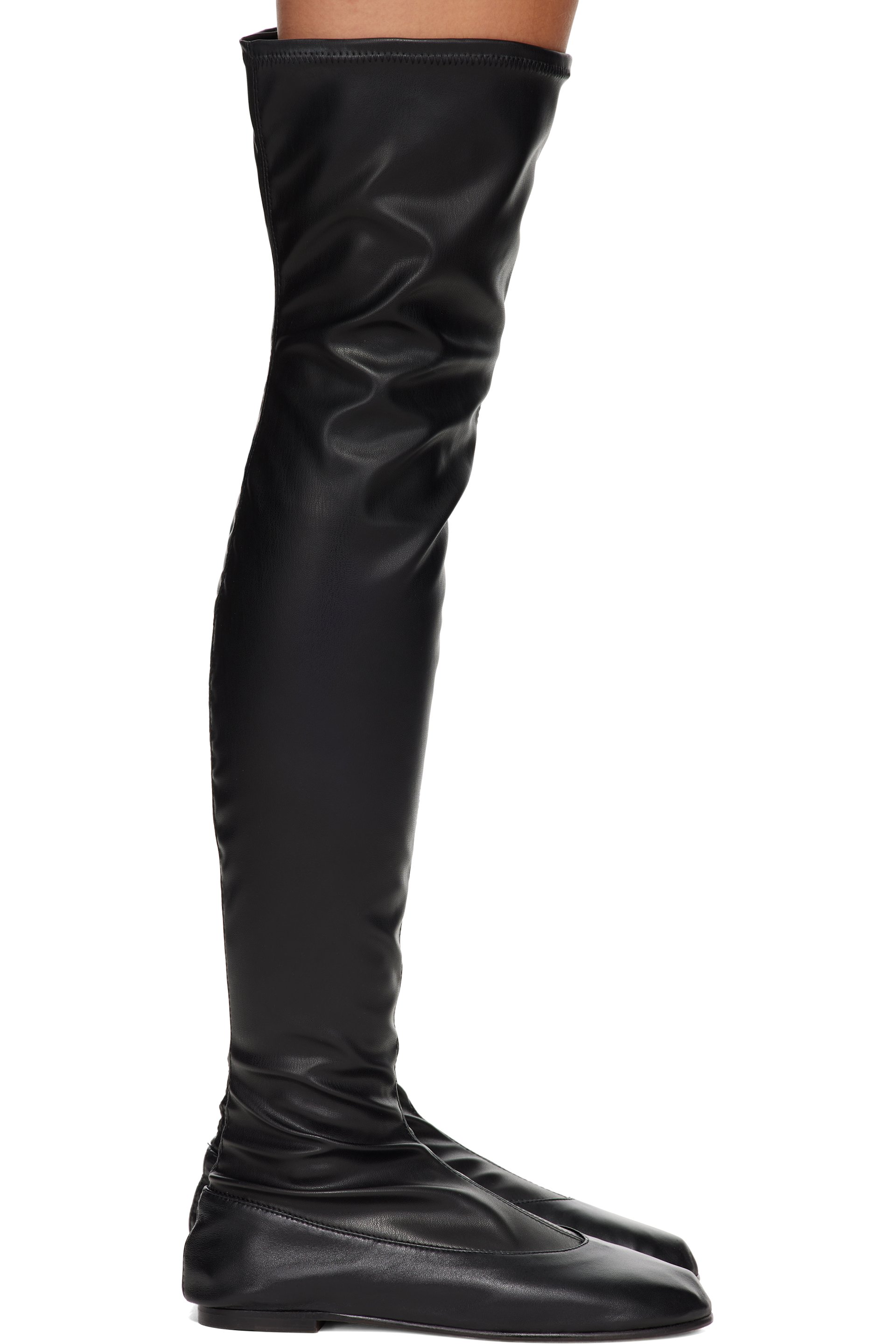 Gimaguas - Black High Leather Tall Boots