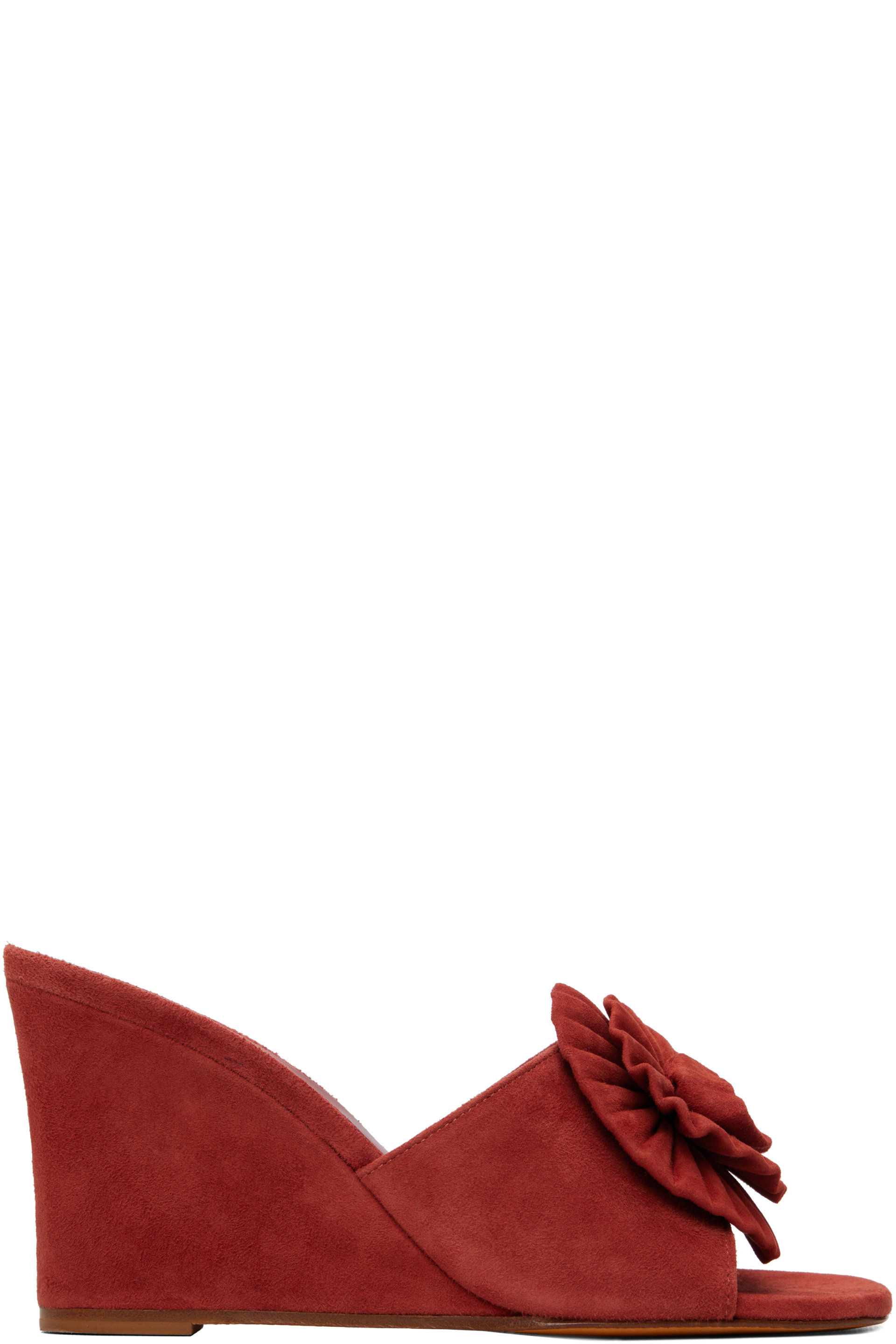 Maryam Nassir Zadeh - Red Flor Wedge Heeled Sandals