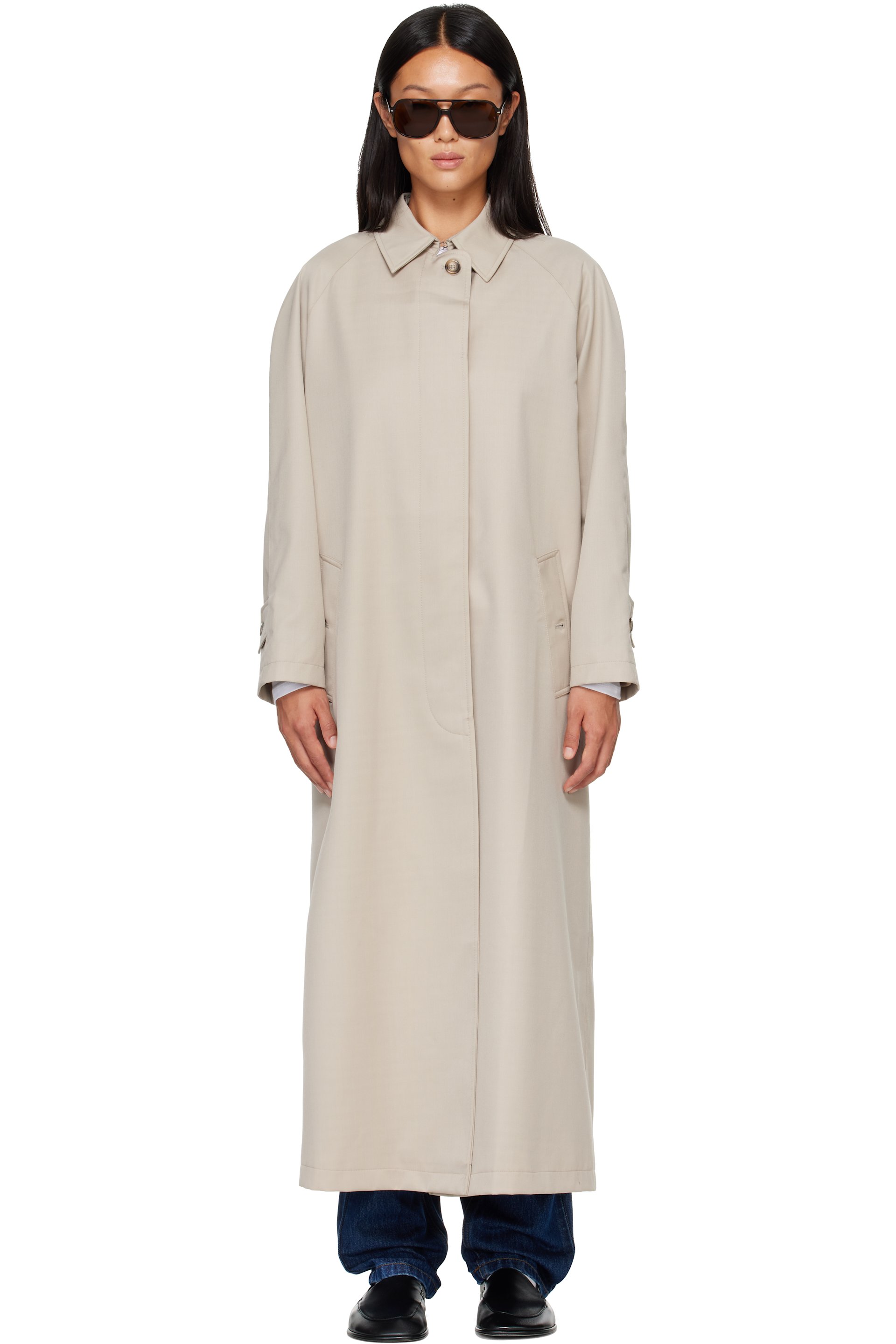 HommeGirls - Beige Mac Coat
