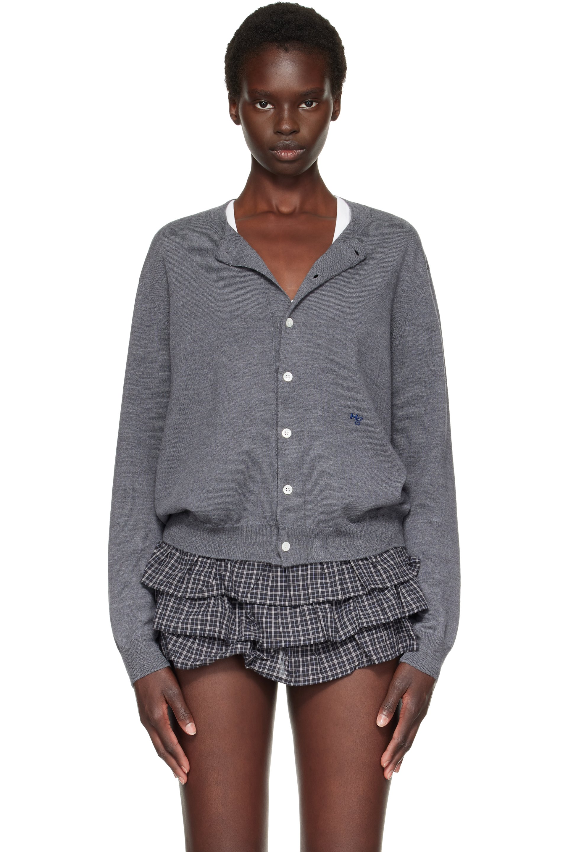 HommeGirls - Gray Crew Cardigan