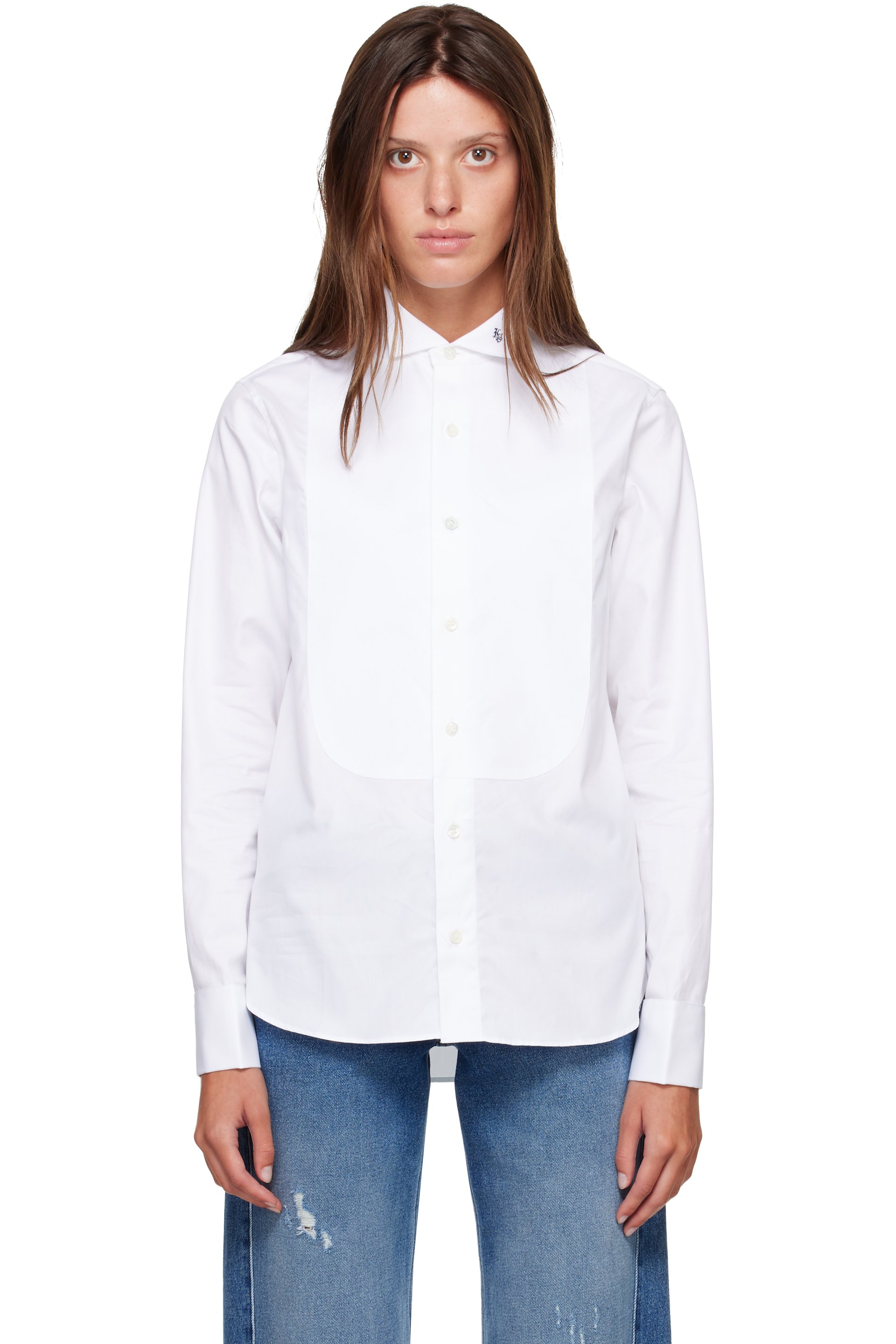 HommeGirls - White Tux Shirt