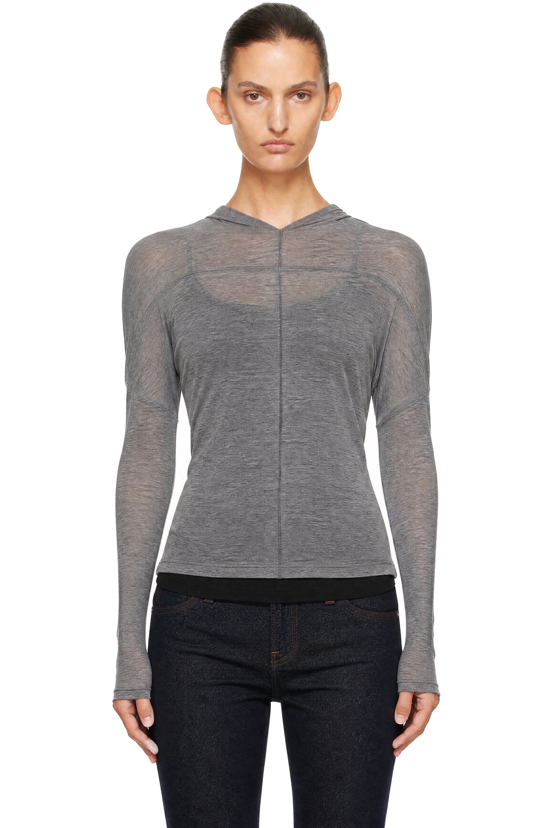 Victoria Beckham - Gray Draped Top