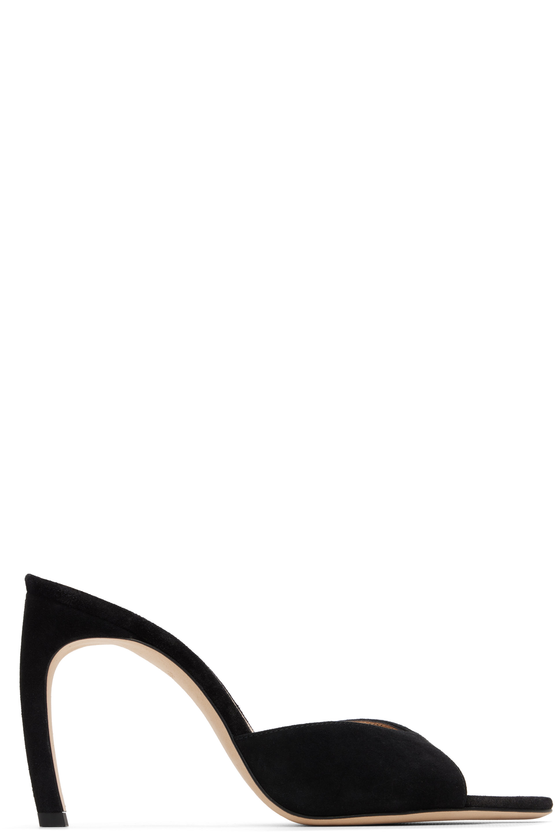 Victoria Beckham - Black Harlow Open Toe 100 Heels