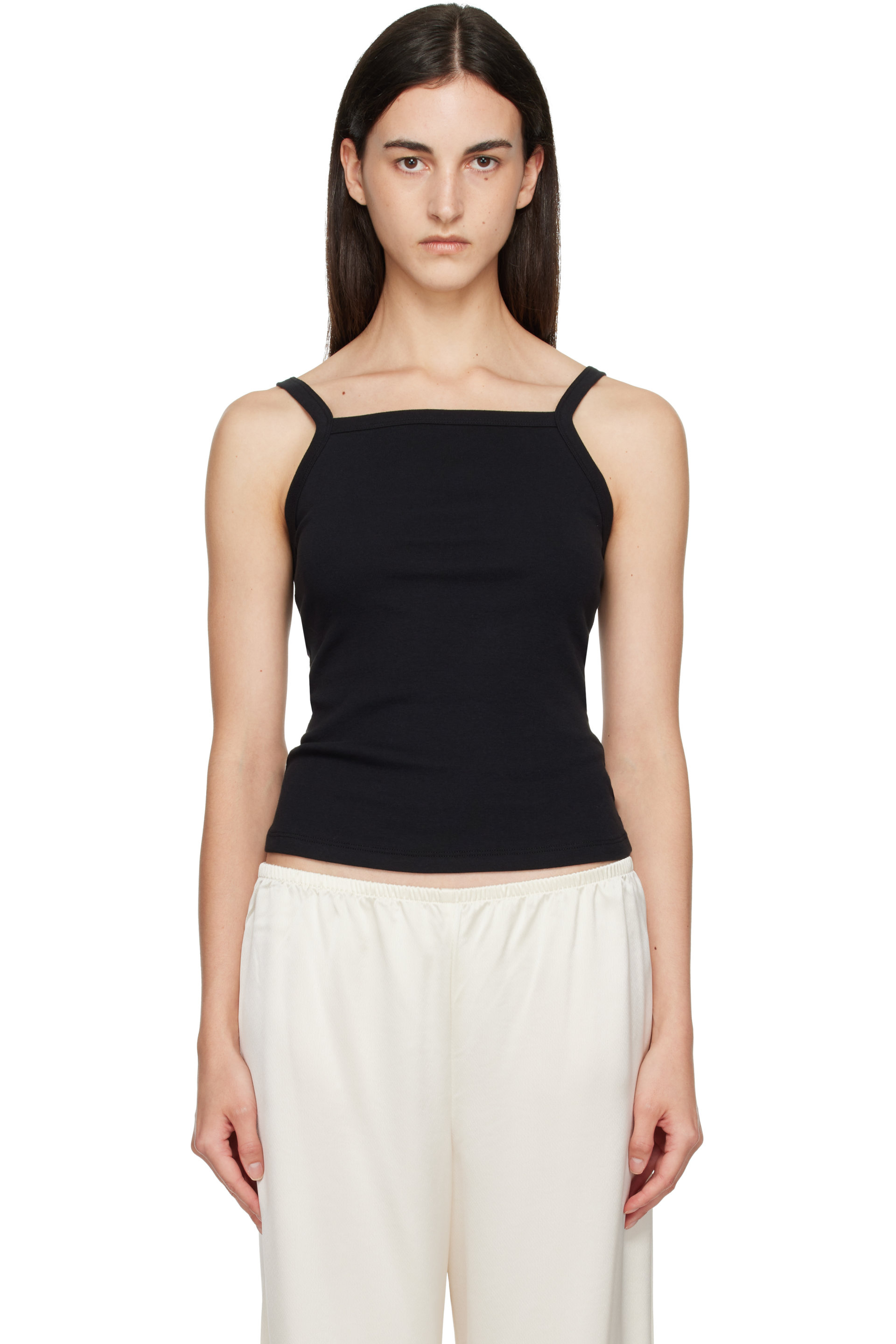 LESET - Black Nando Square Neck Tank Top