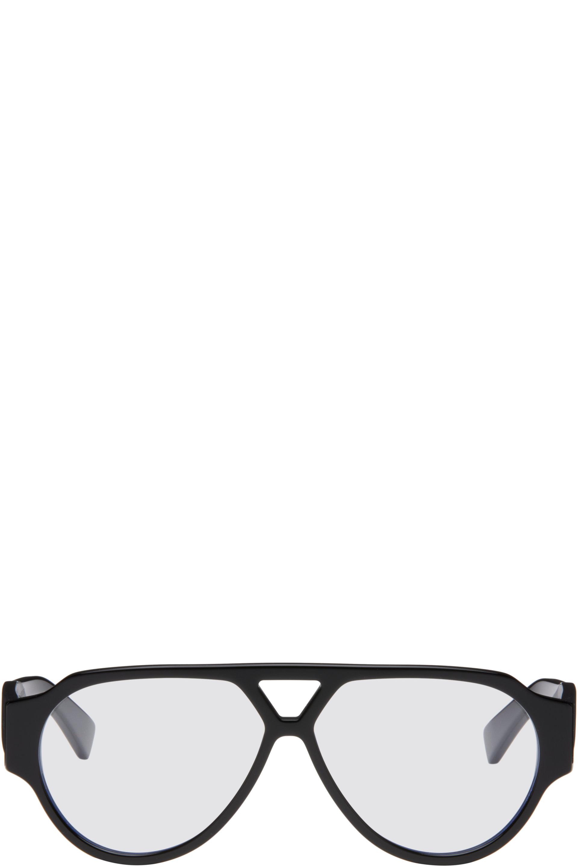Bottega Veneta - Black Soft Aviator Glasses