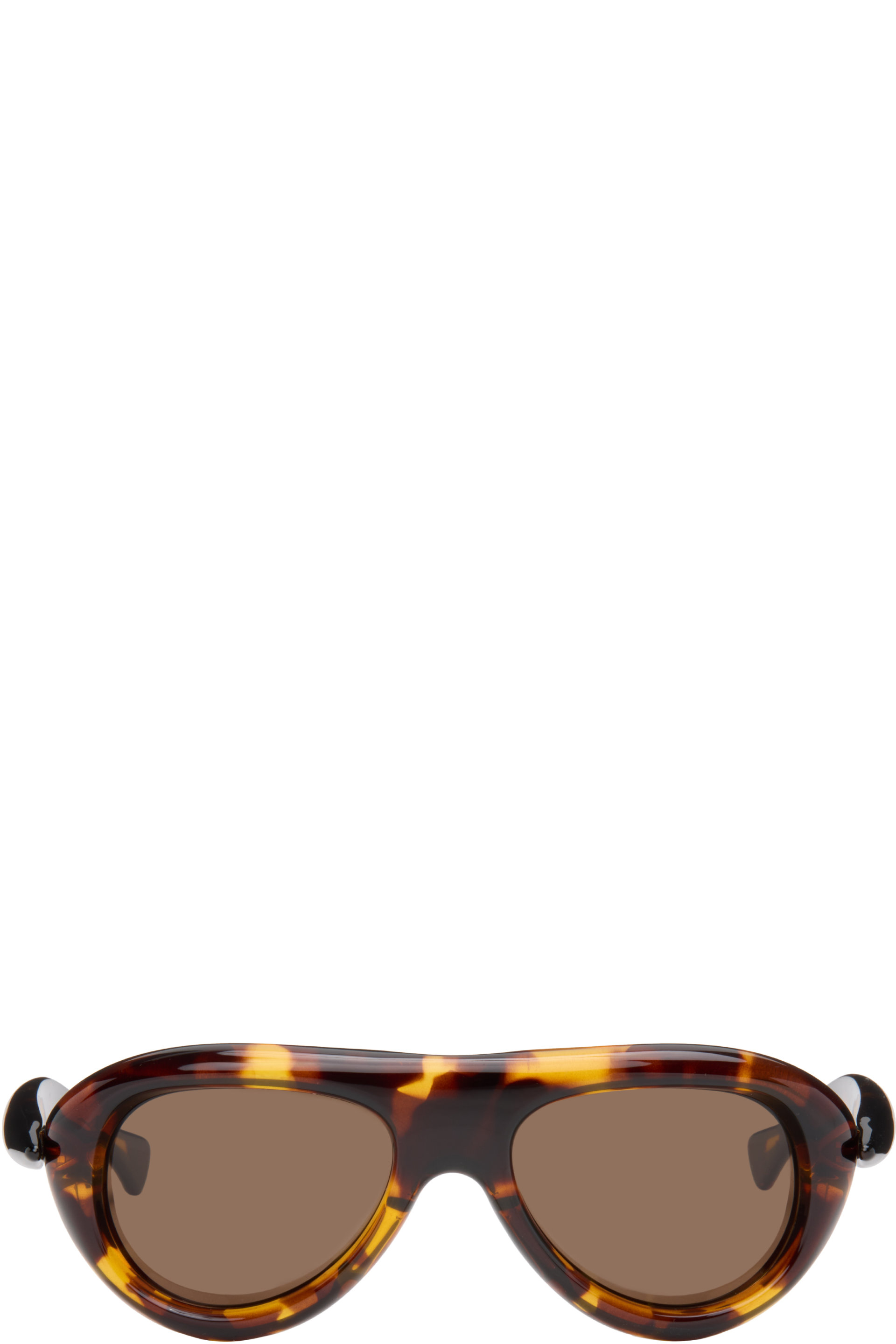 Bottega Veneta - Brown Sardine Aviator Sunglasses