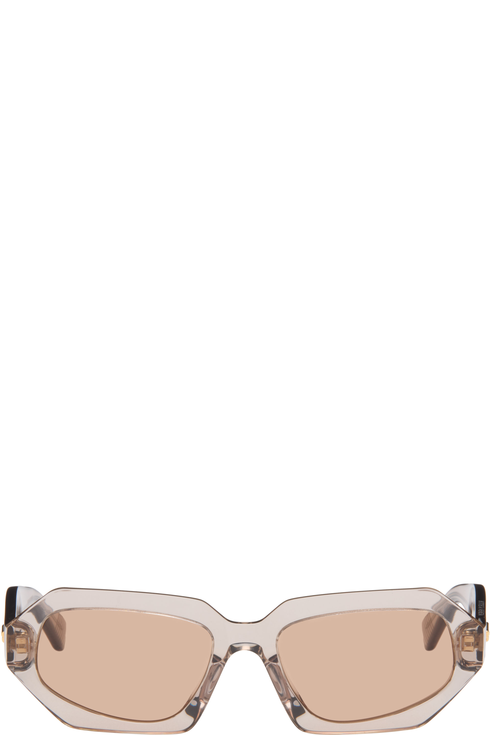 Bottega Veneta - Brown Classic Oval Sunglasses