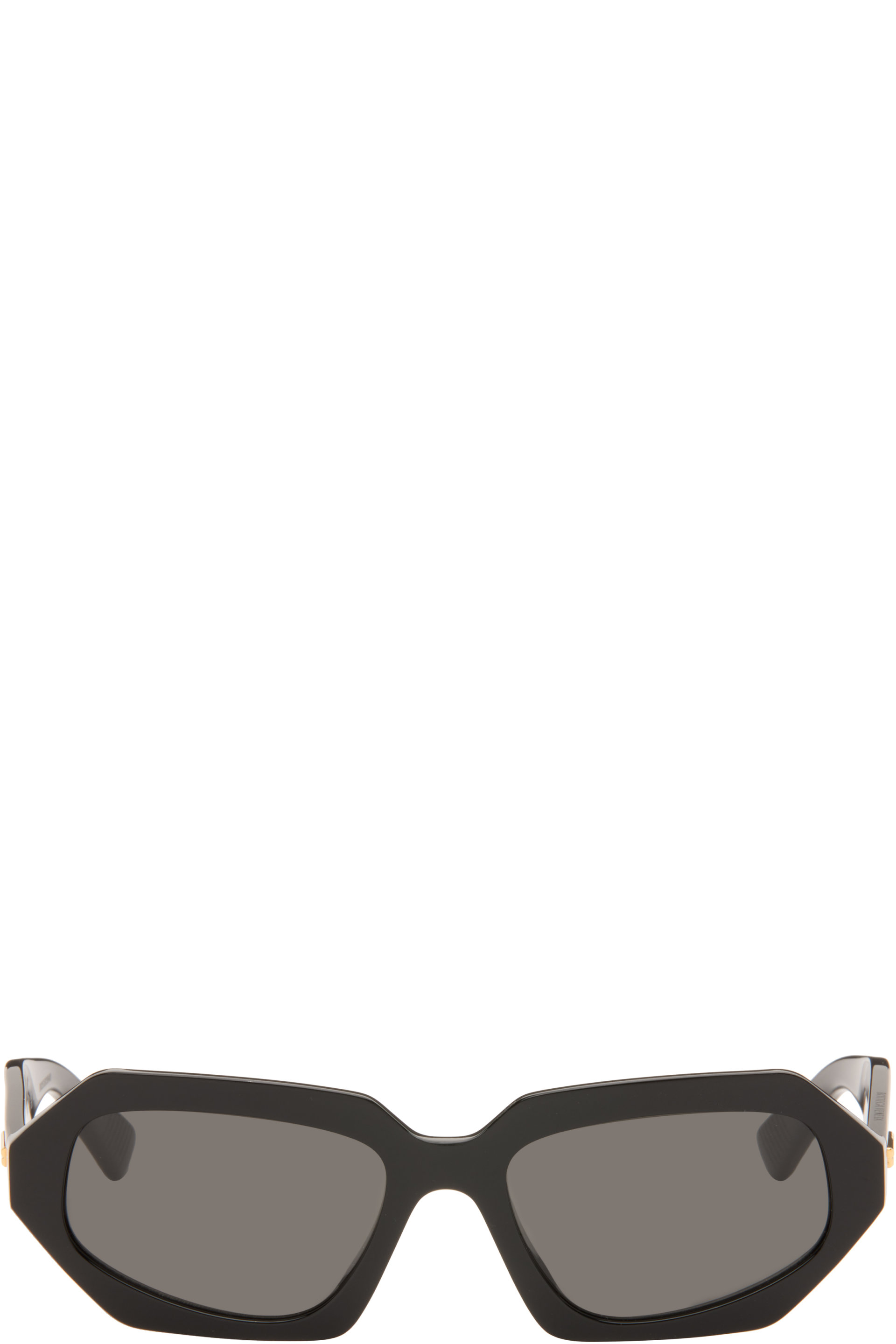 Bottega Veneta - Black Classic Oval Sunglasses