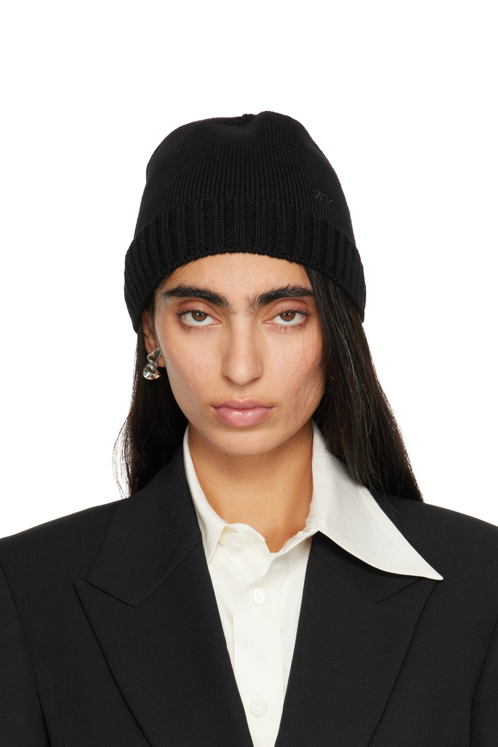 Bottega Veneta - Black Wool Knit Beanie