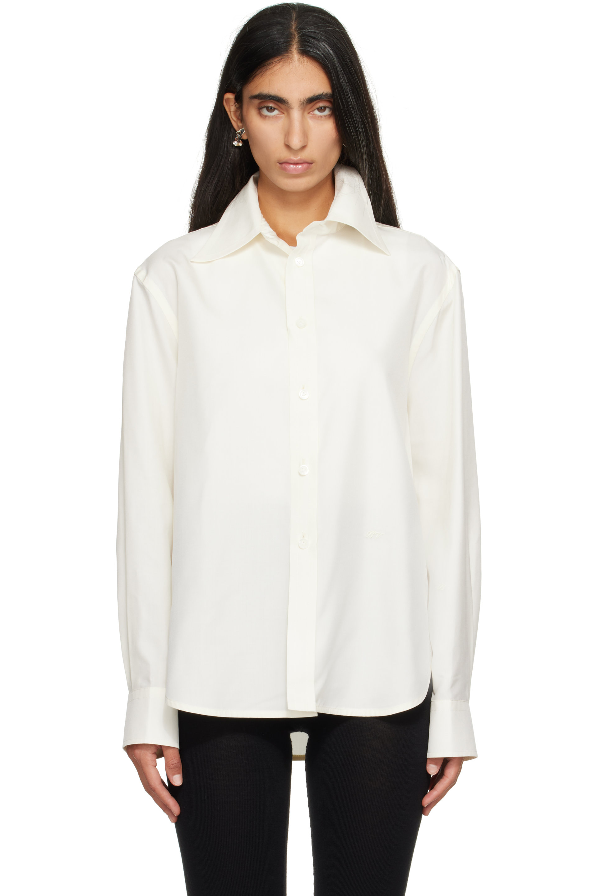 Bottega Veneta - White Silk & Viscose Toile Shirt