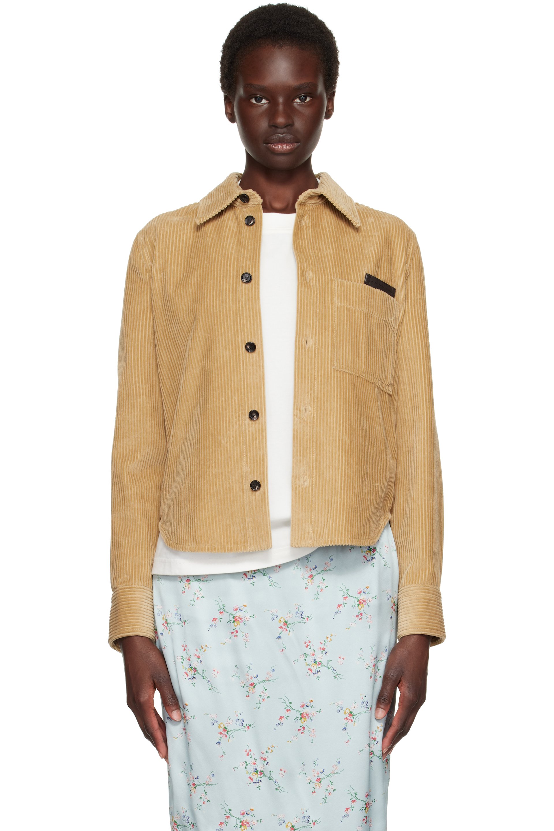Bottega Veneta - Tan Cotton Corduroy Shirt