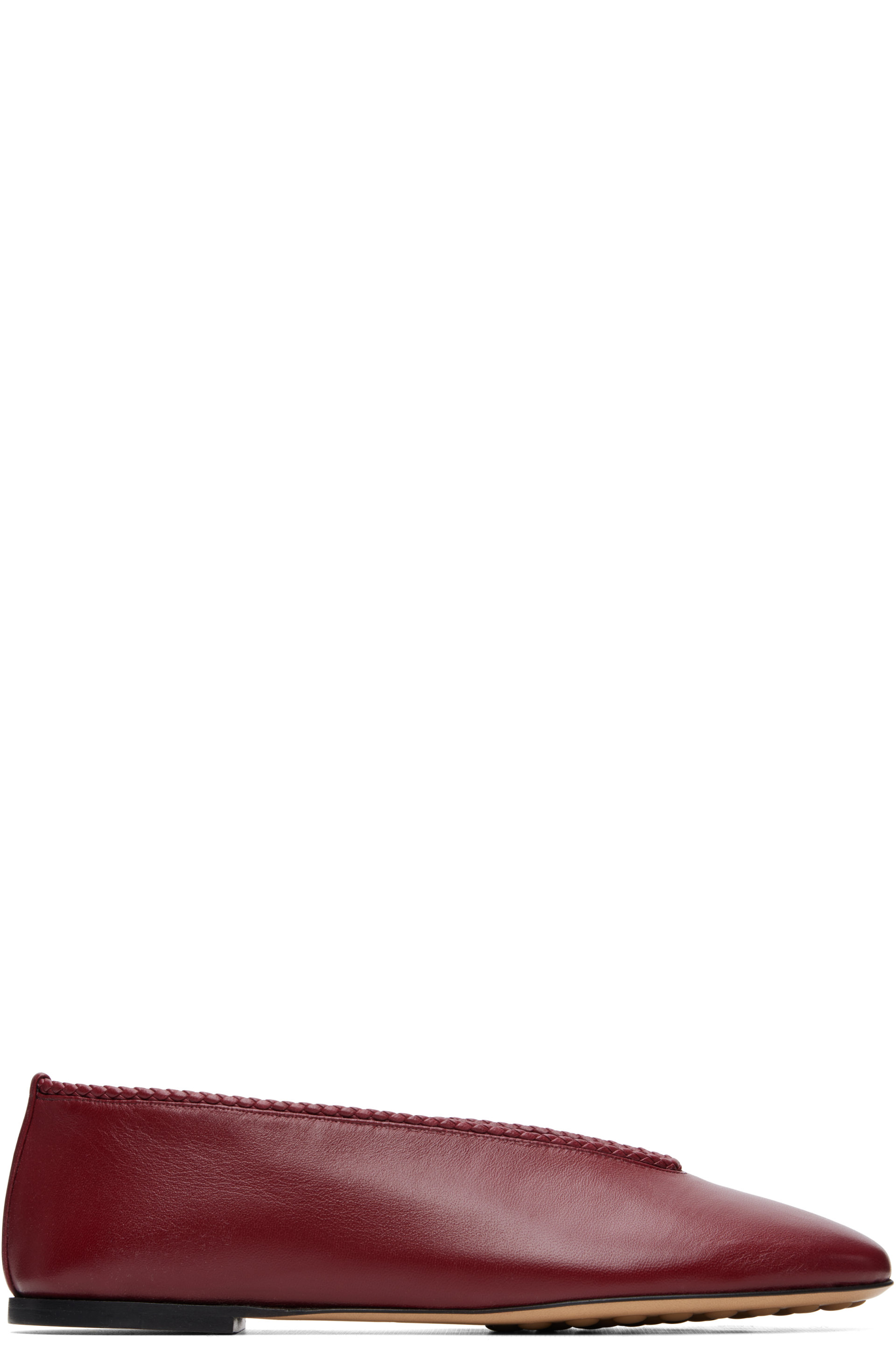 Bottega Veneta - Burgundy Rosa Ballerina Flats