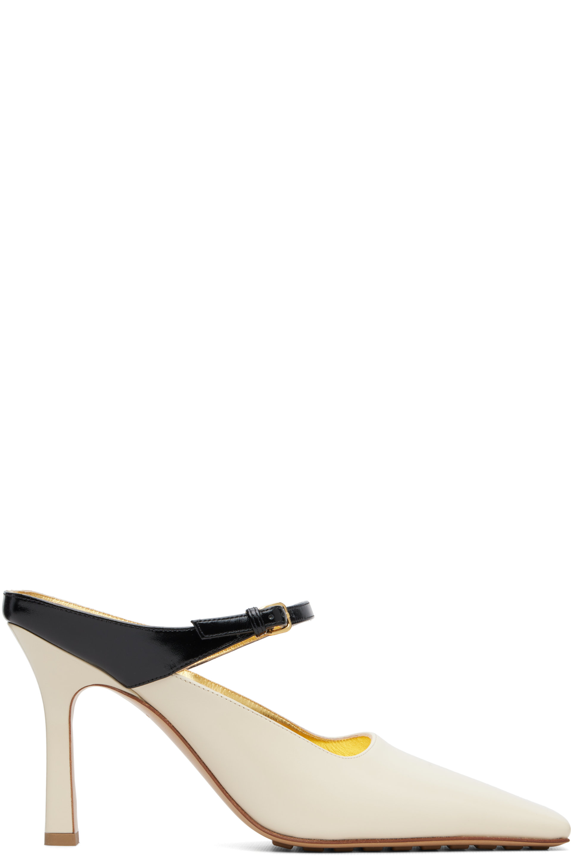 Bottega Veneta - Off-White & Black Andrea Heels
