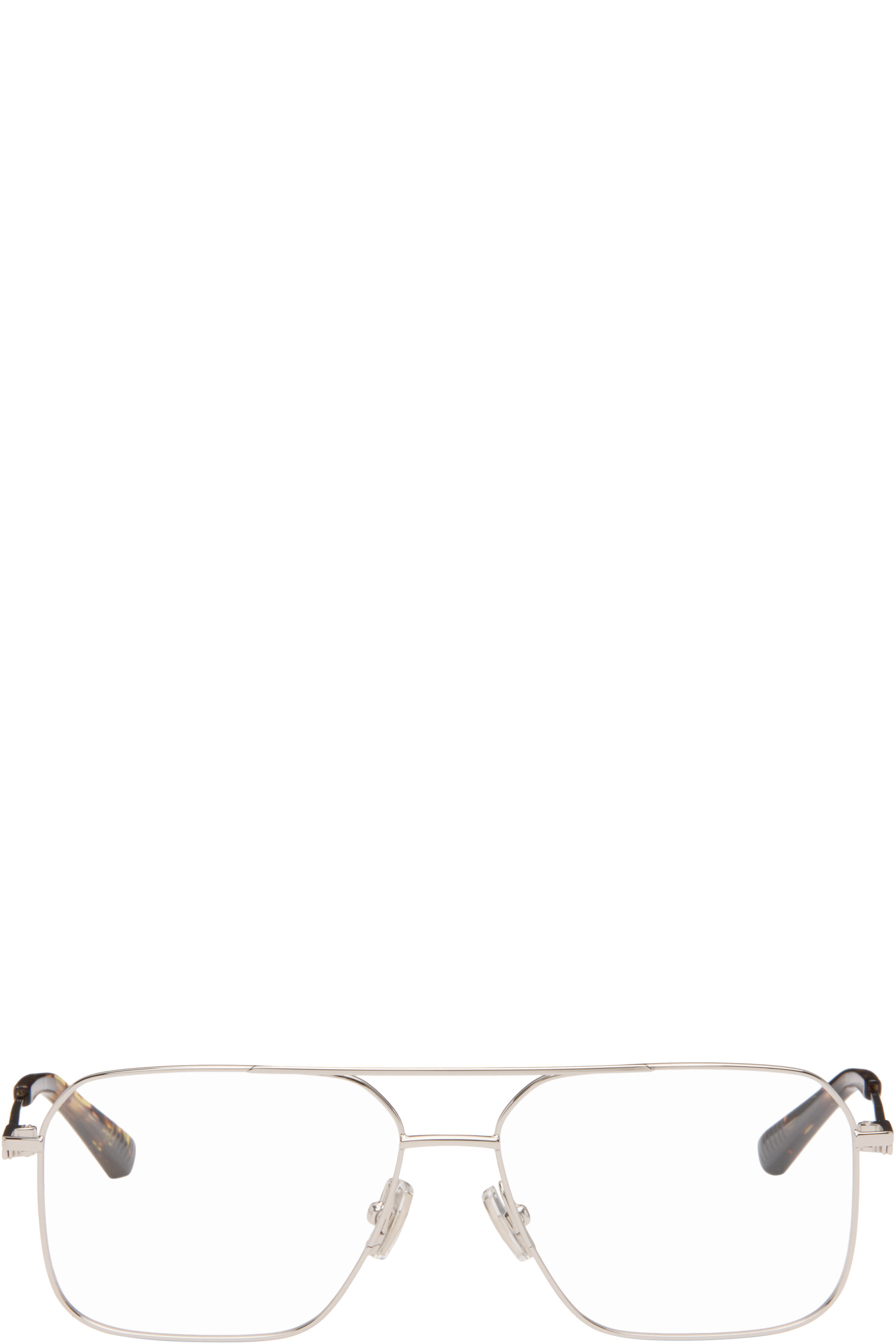 Bottega Veneta - Silver Ribbon Split Optical Frame Glasses