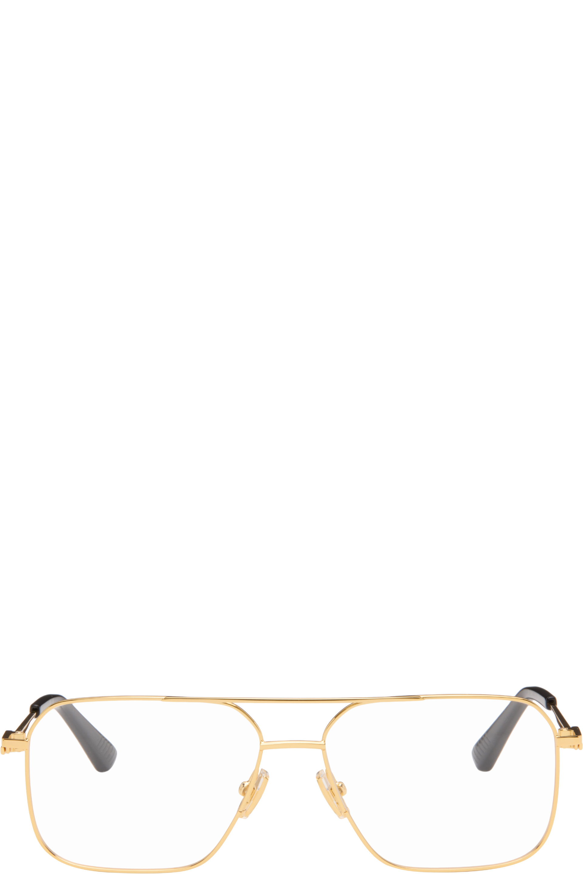 Bottega Veneta - Gold Ribbon Split Optical Frame Glasses