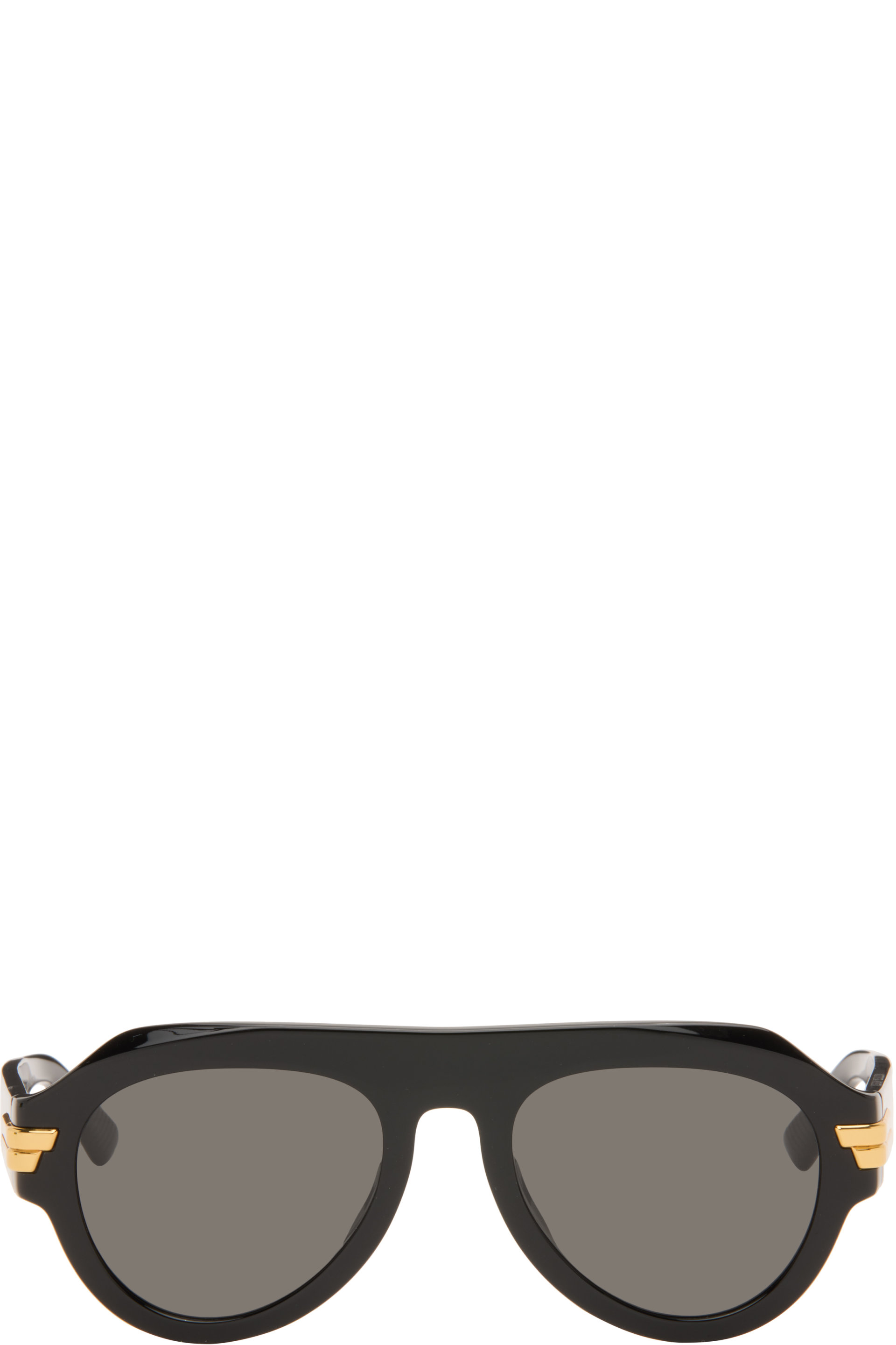 Bottega Veneta - Lunettes de soleil aviateur Mitre noires