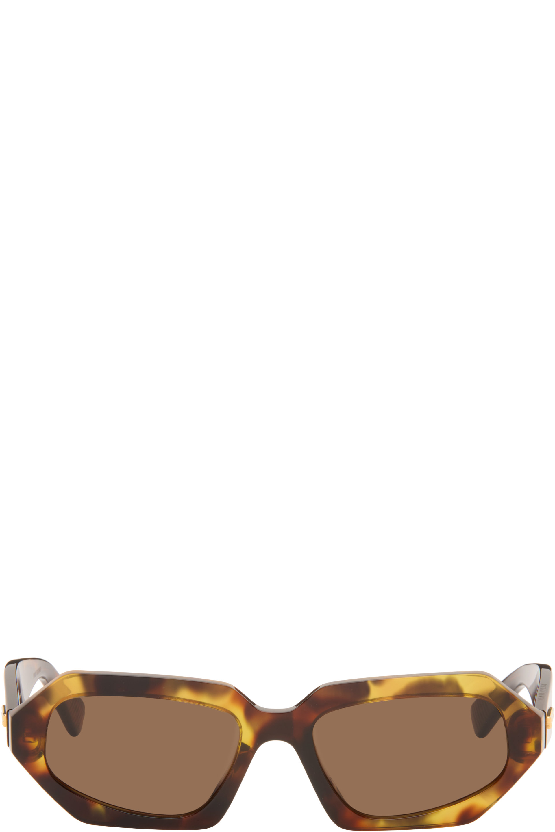 Bottega Veneta - Lunettes de soleil ovales brunes