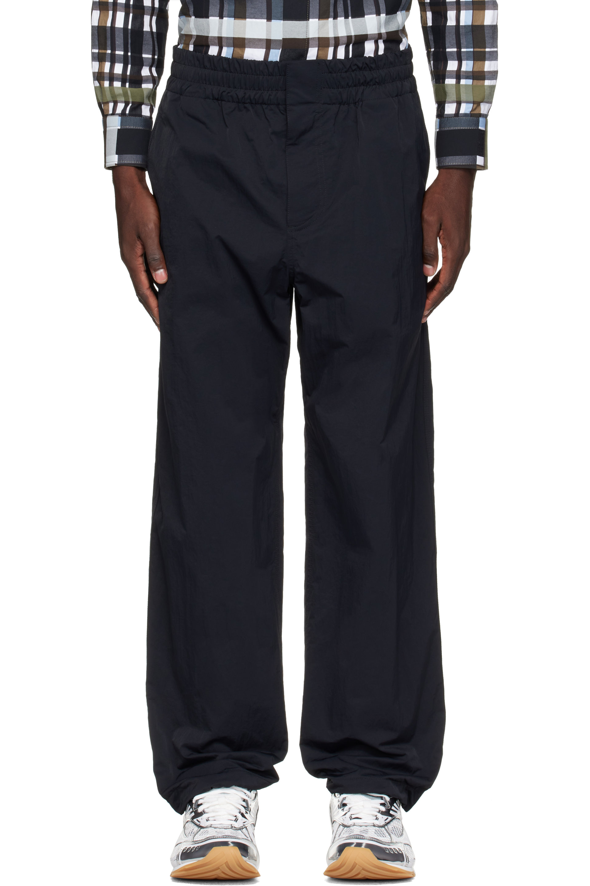 Bottega Veneta - Pantalon de survêtement droit noir à taille élastique