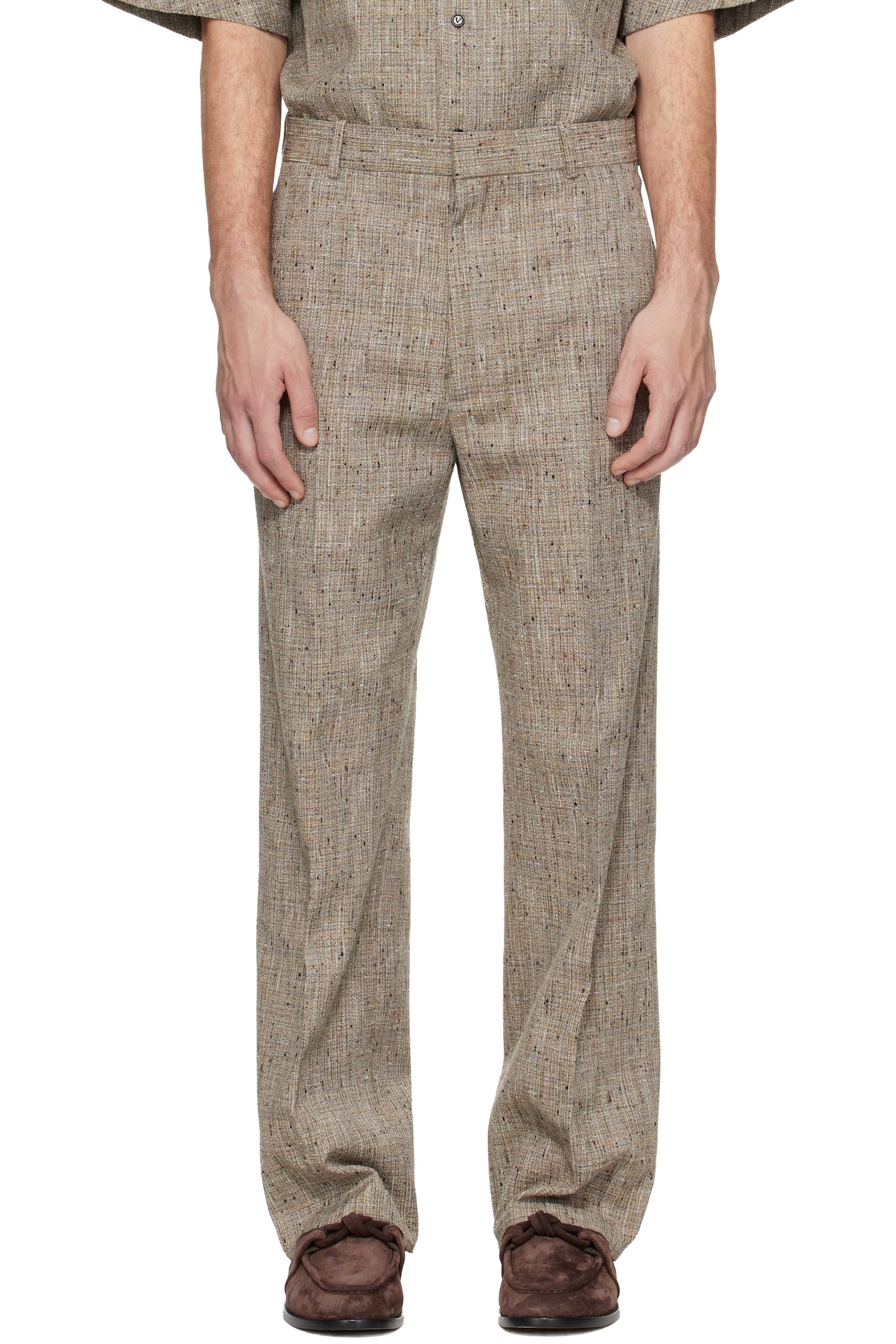 Bottega Veneta - Taupe Fleck Viscose Trousers
