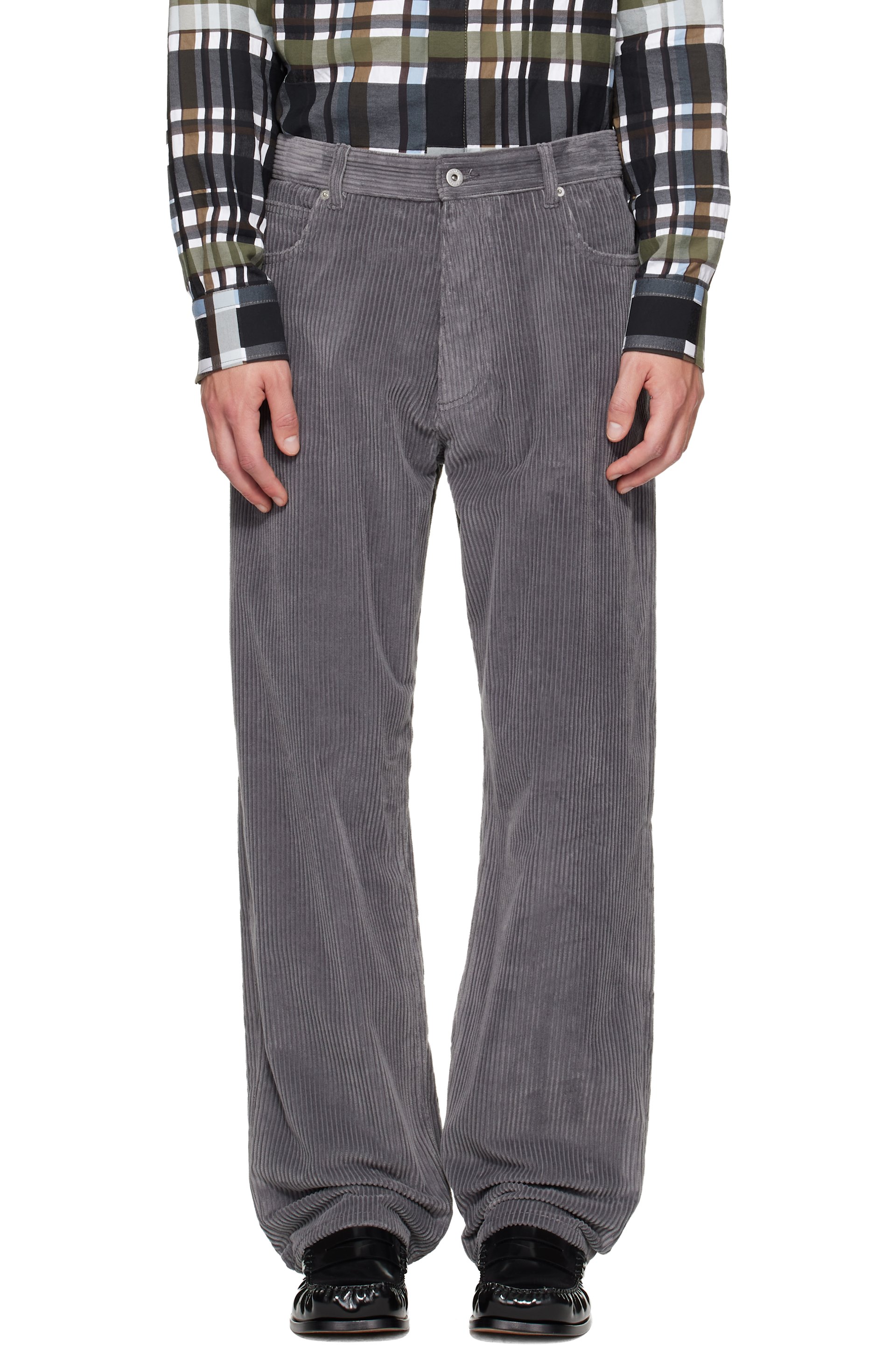 Bottega Veneta - Gray Cotton Corduroy Trousers
