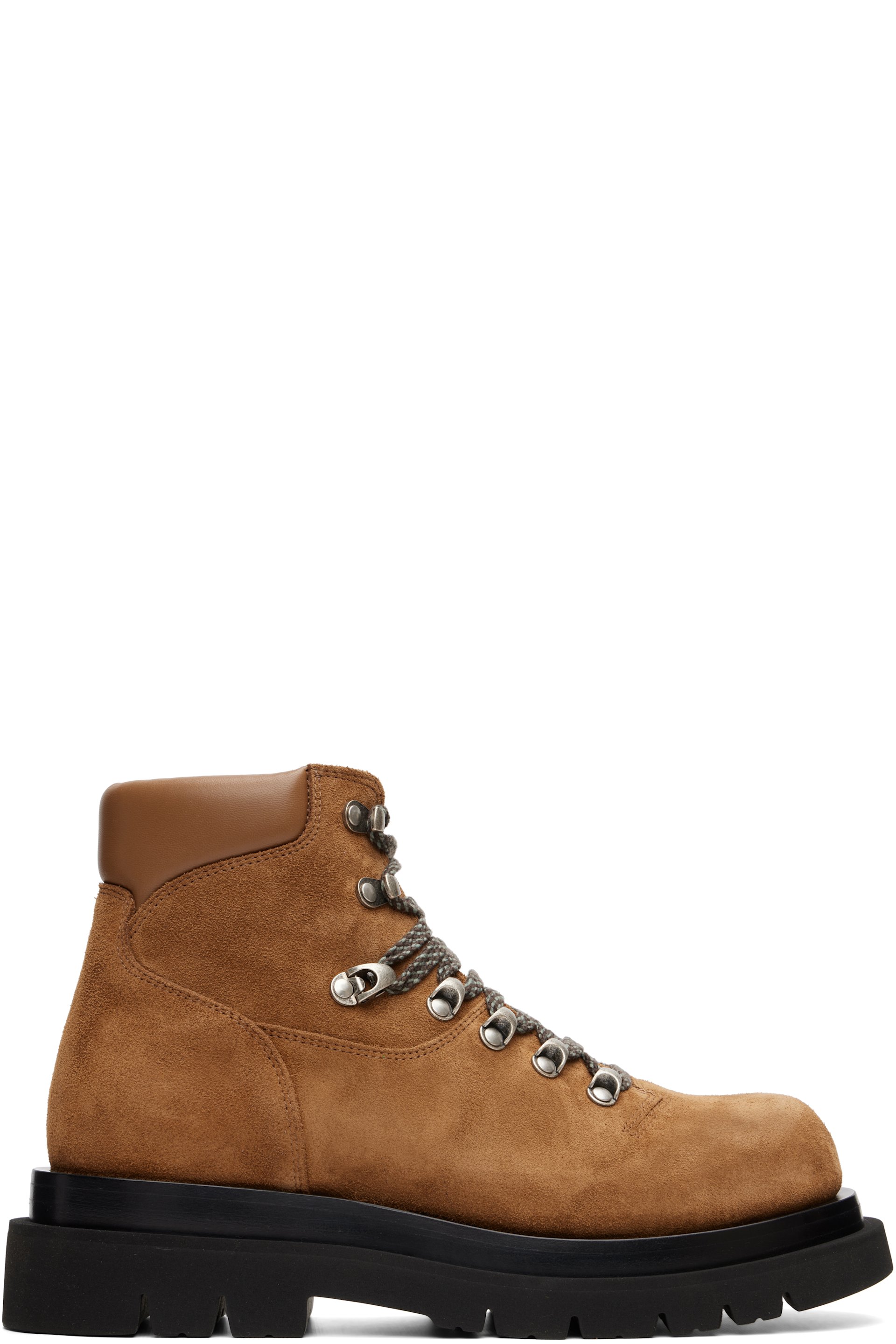 Bottega Veneta - Brown Boston Crust Lug Ankle Boots